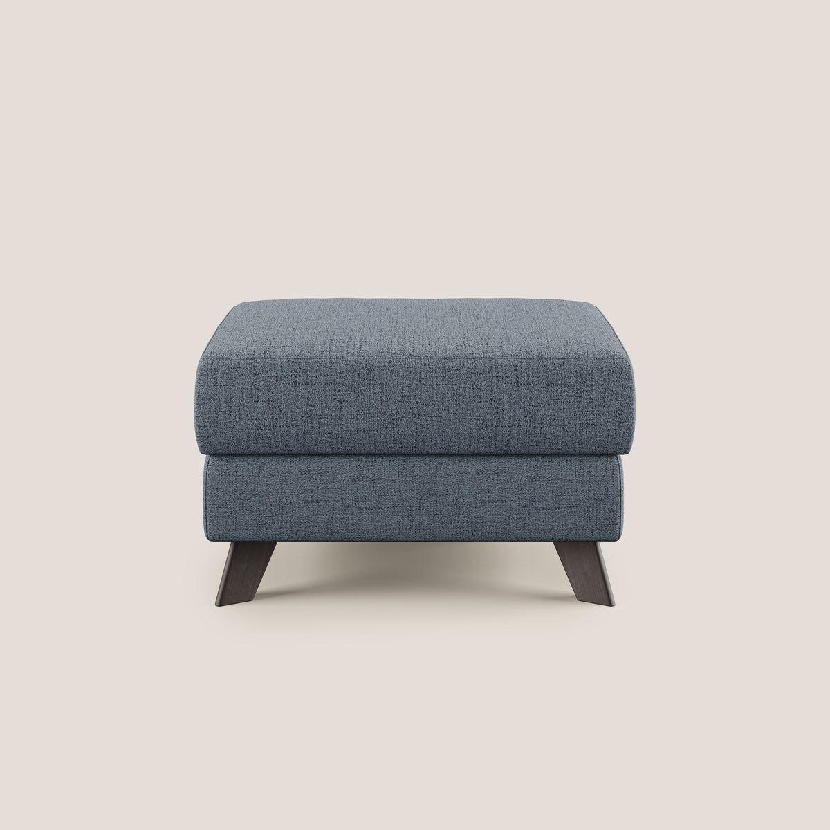 Moon Pouf contenitore e piedini alti in tessuto morbido impermeabile fiammato T03 blu - divitt.sbs