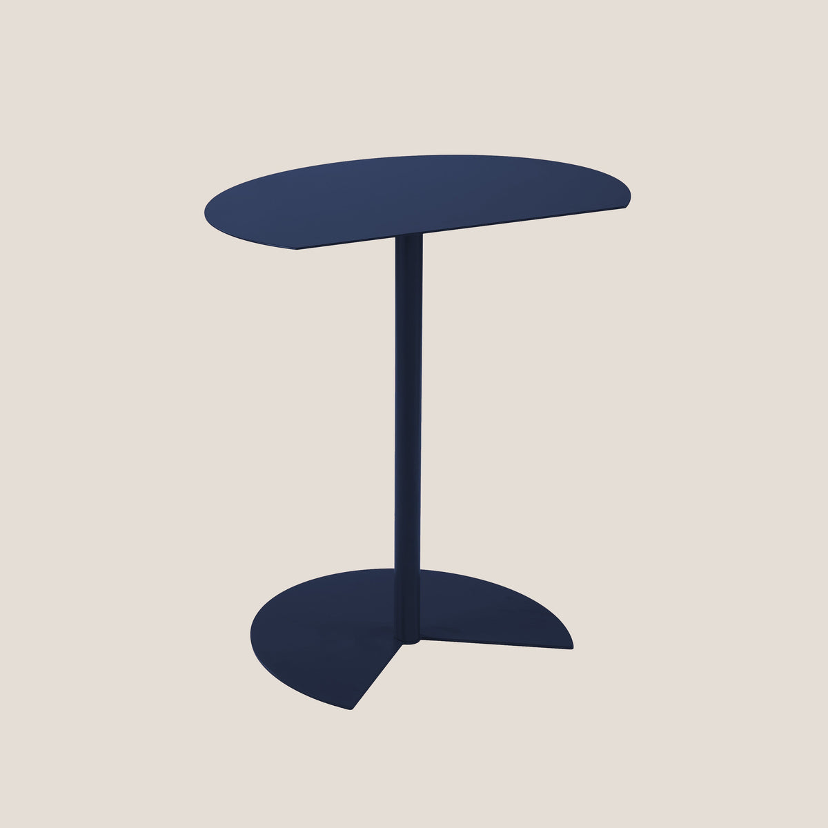 Way tavolino ALTO semirotondo da soggiorno ed esterno blu navy - divitt.sbs