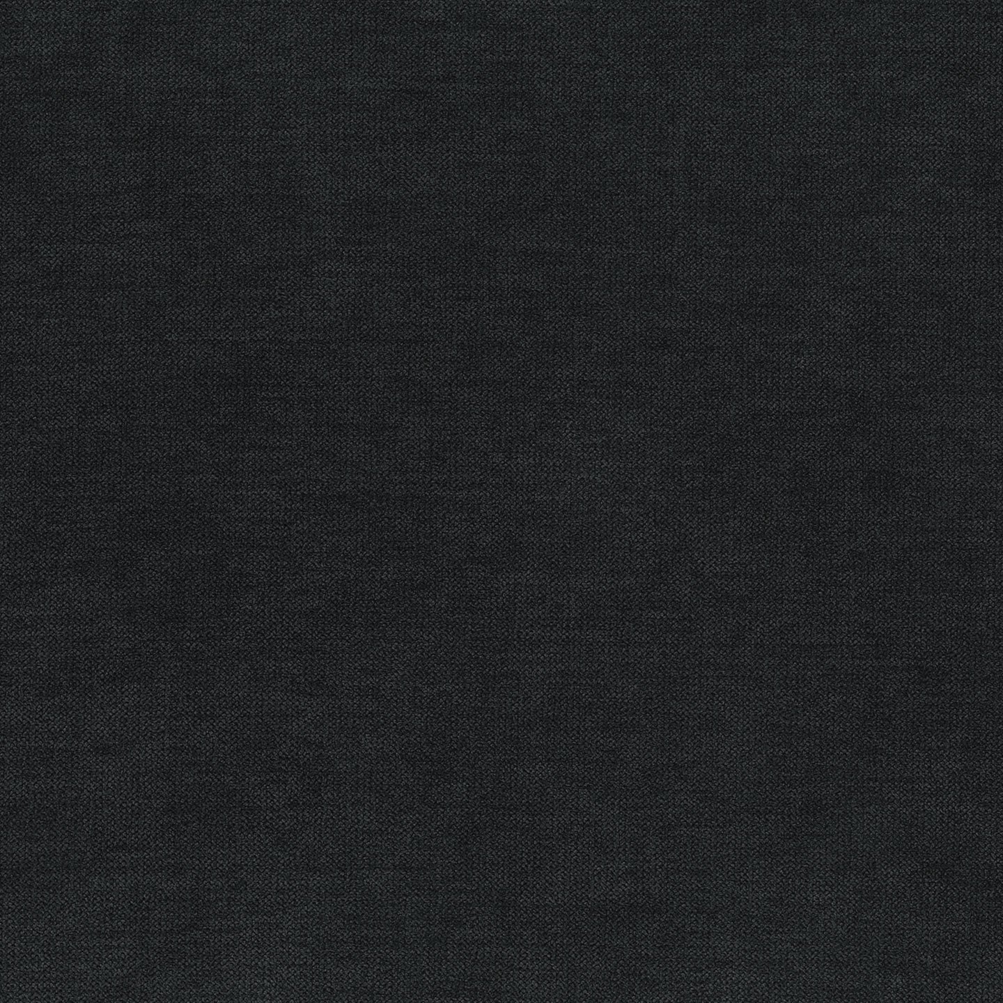 Una vista dettagliata del letto sommier ERON di Letti.store mette in evidenza il suo tessuto impermeabile nero, morbido e a trama fitta, certificato Oeko-Tex, con sottili fibre grigio antracite: ideale per un letto moderno con contenitore e una finitura liscia e uniforme.