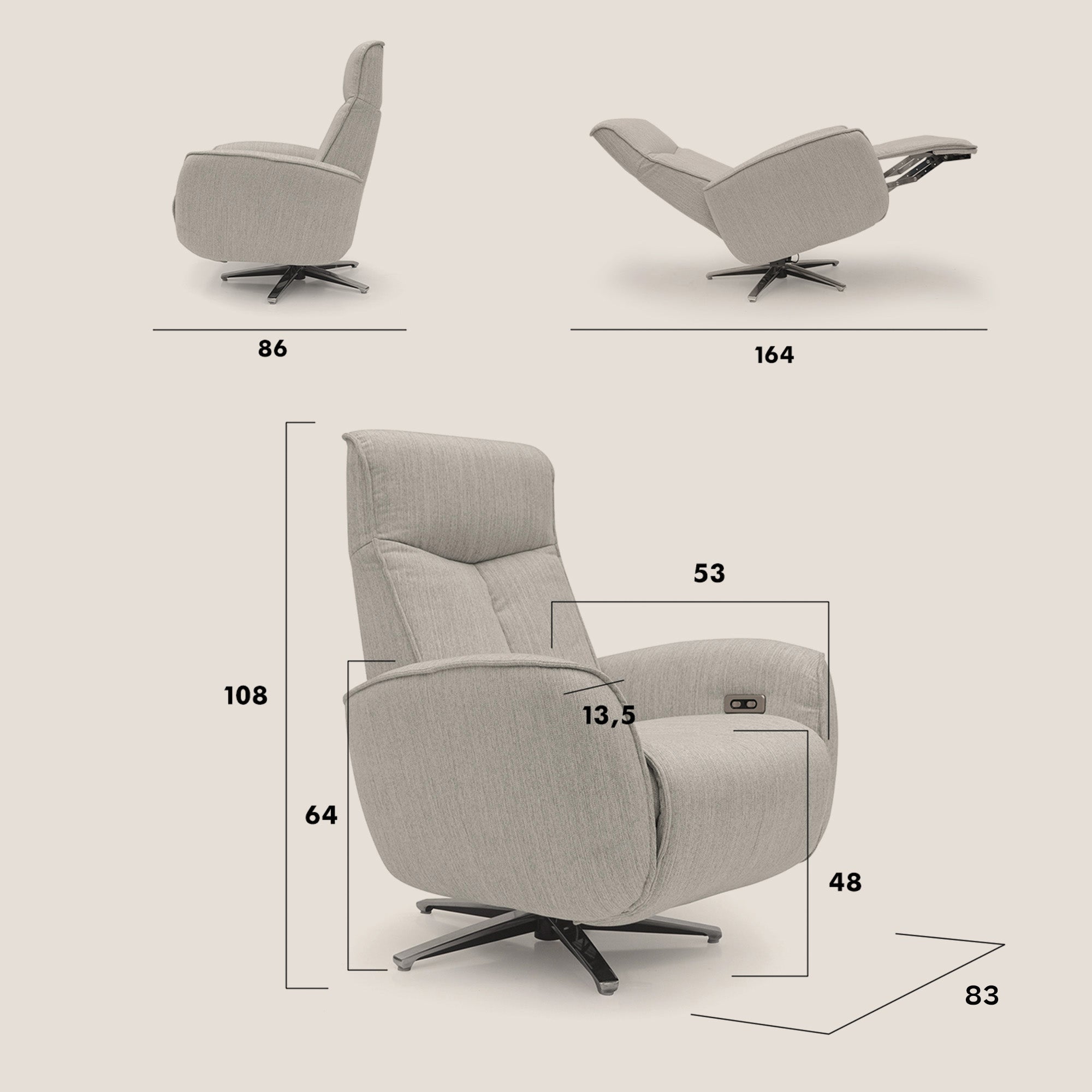EVA Poltroncina RELAX in morbido tessuto impermeabile T02 marrone - divitt.sbs