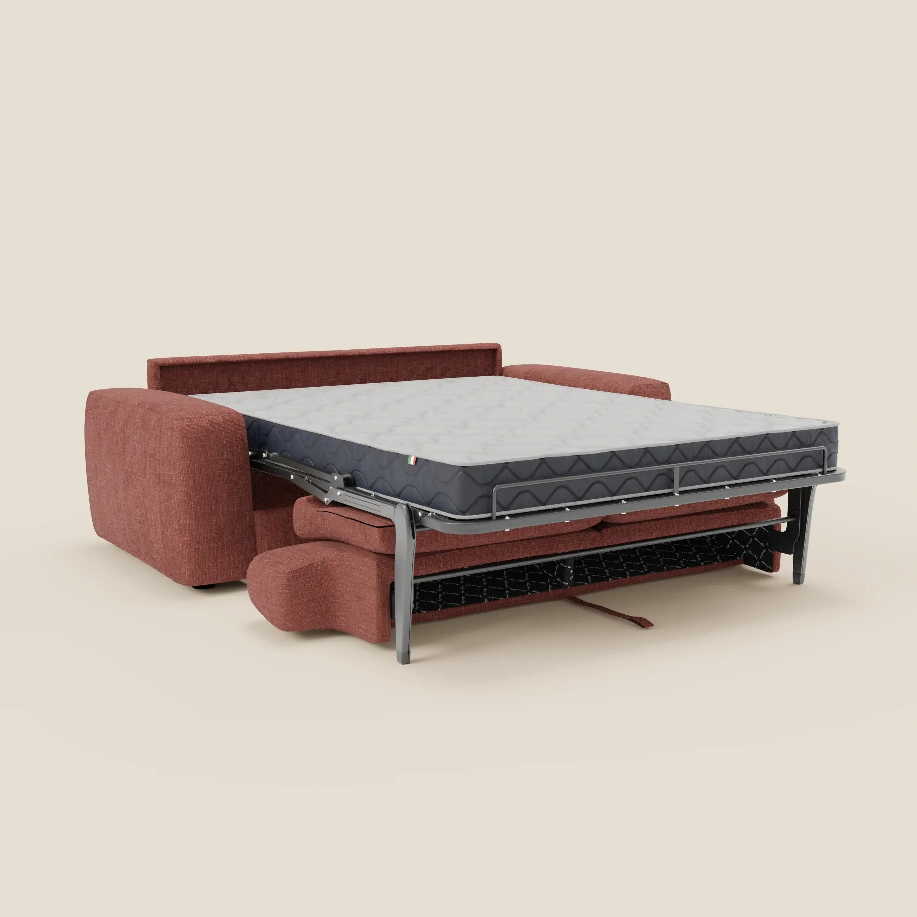 Cloud Divano letto materasso H17 cm dai morbidi cuscini in tessuto impermeabile T06 corallo - divitt.sbs