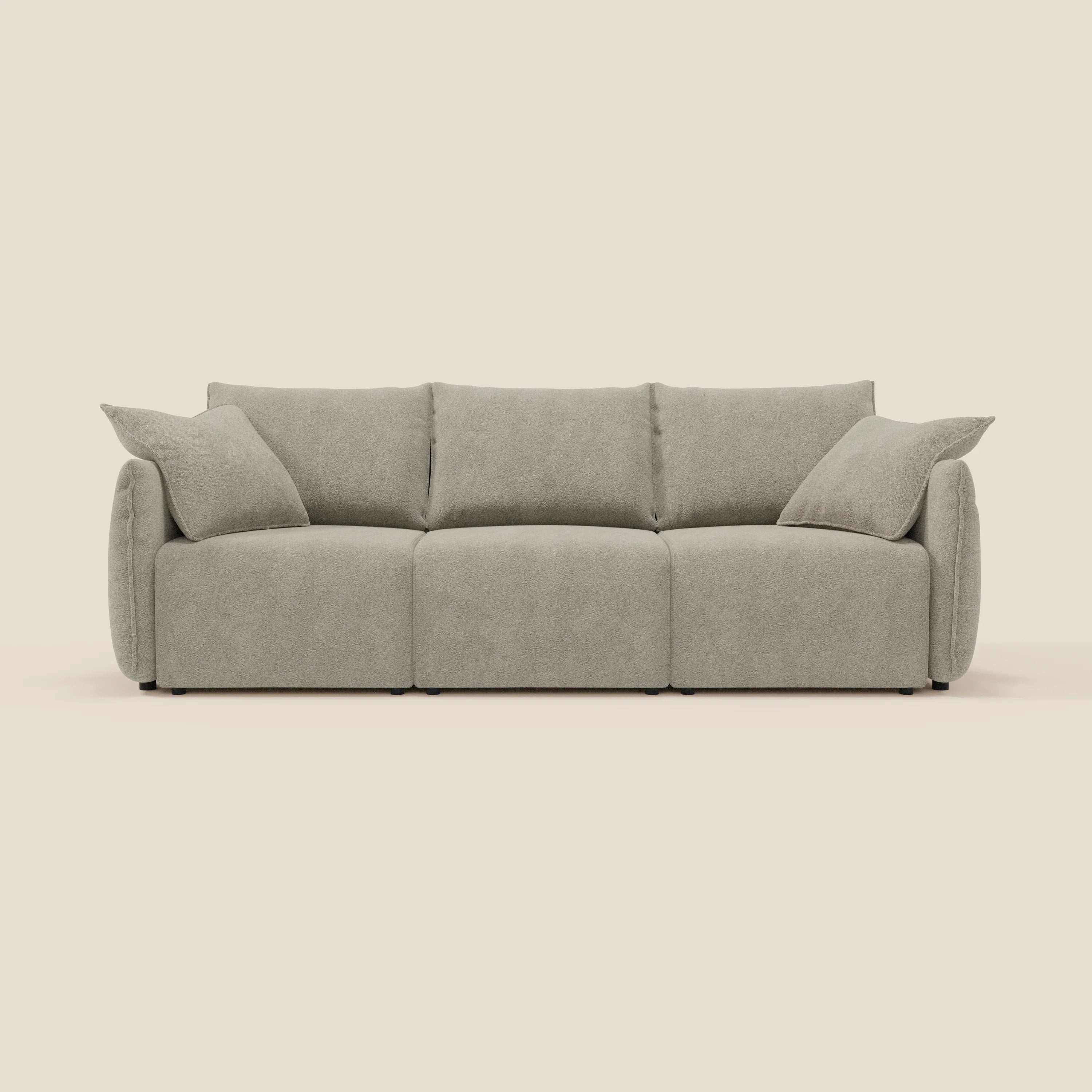Flexar divano con 3 sedute allungabili schienale in piuma d'oca in bouclé impermeabile T07 - divitt.sbs