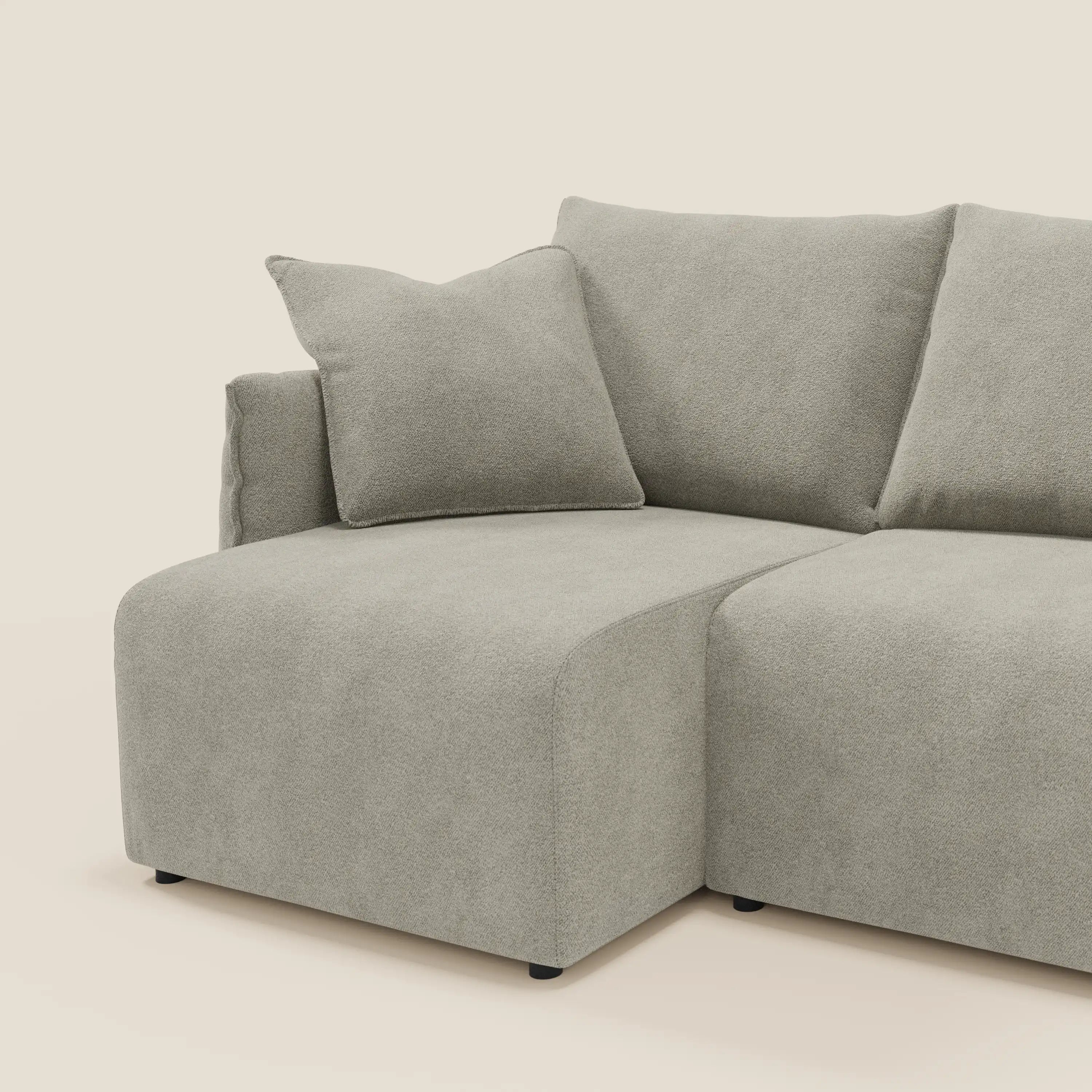 Flexar divano con 3 sedute allungabili schienale in piuma d'oca in bouclé impermeabile T07 - divitt.sbs