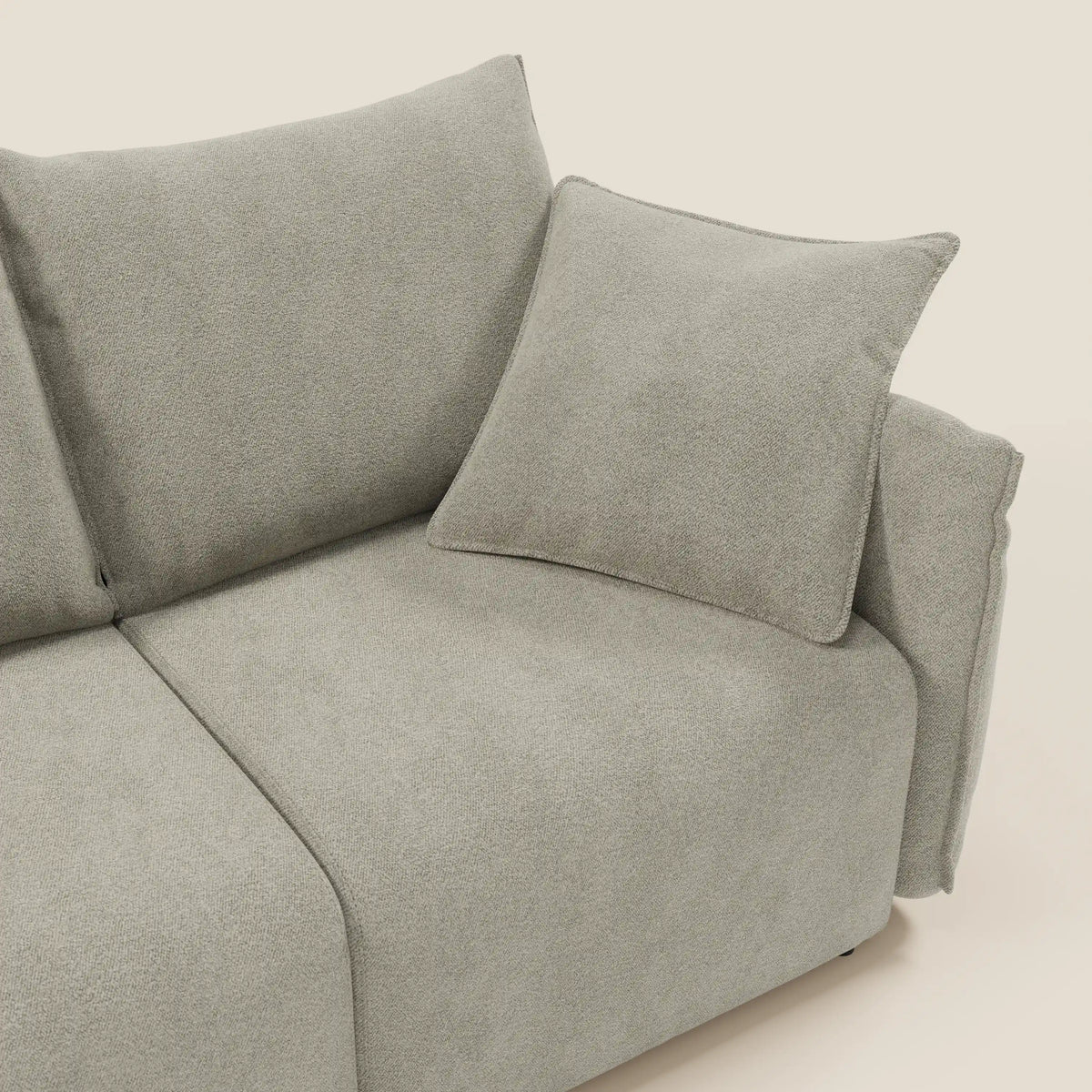 Flexar divano con 3 sedute allungabili schienale in piuma d'oca in bouclé impermeabile T07 - divitt.sbs