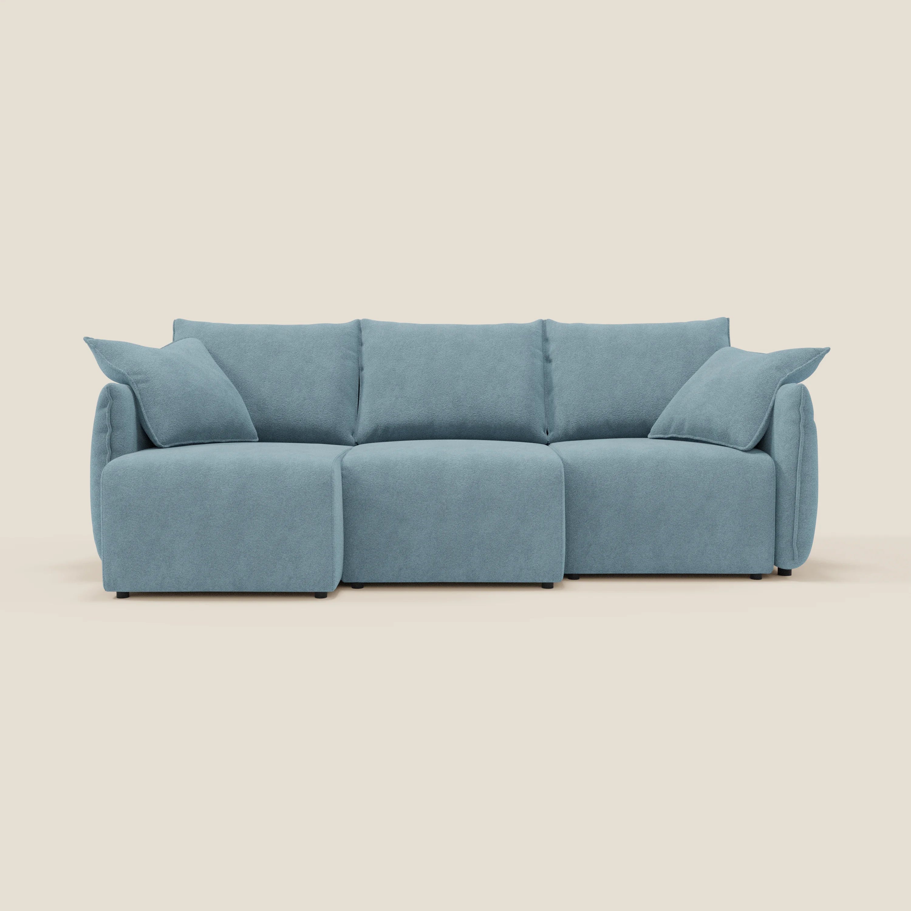 Flexar divano con 3 sedute allungabili schienale in piuma d'oca in bouclé impermeabile T07 - divitt.sbs
