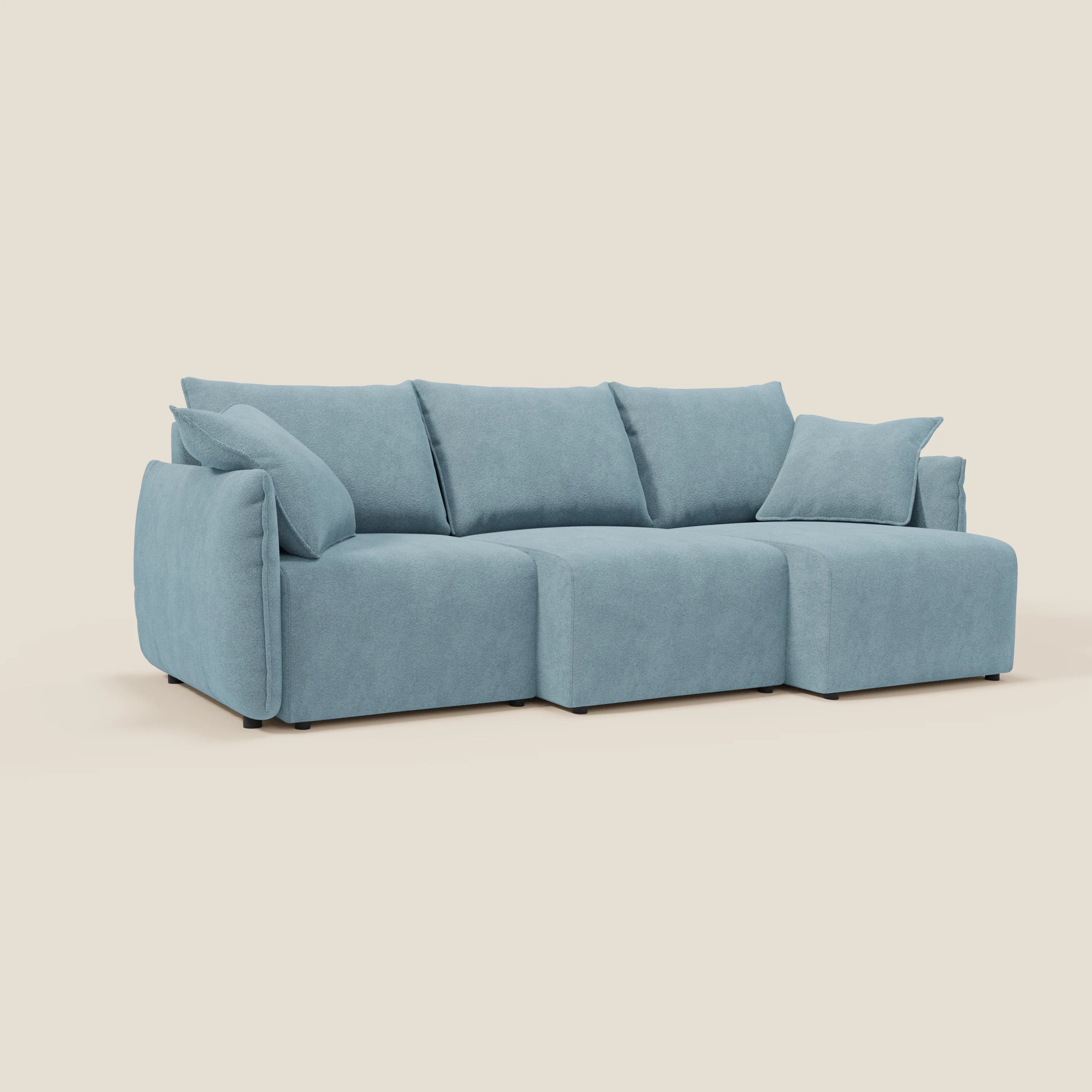 Flexar divano con 3 sedute allungabili schienale in piuma d'oca in bouclé impermeabile T07 - divitt.sbs