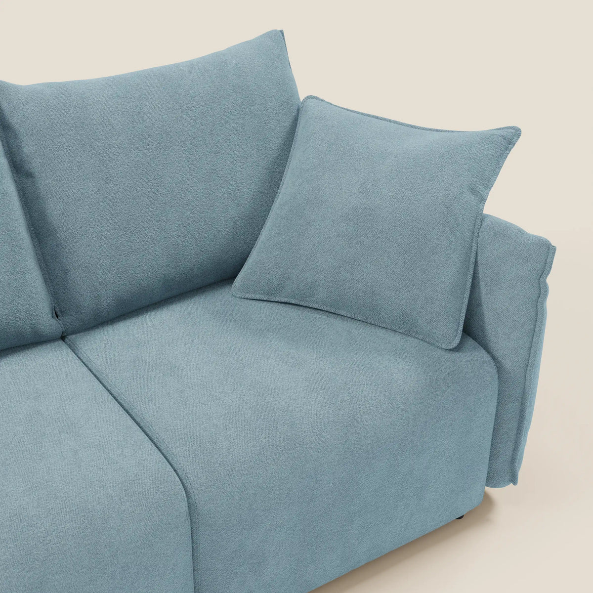 Flexar divano con 3 sedute allungabili schienale in piuma d'oca in bouclé impermeabile T07 - divitt.sbs