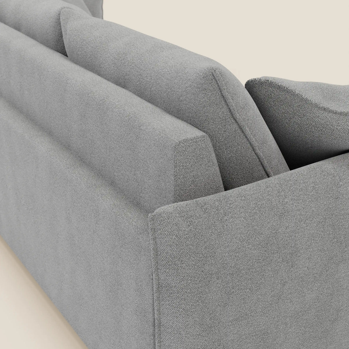 Flexar divano con 3 sedute allungabili schienale in piuma d'oca in bouclé impermeabile T07 - divitt.sbs