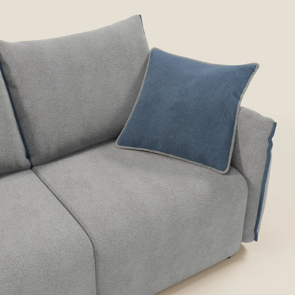 Flexar divano con 3 sedute allungabili schienale in piuma d'oca in bouclé impermeabile T07 - divitt.sbs