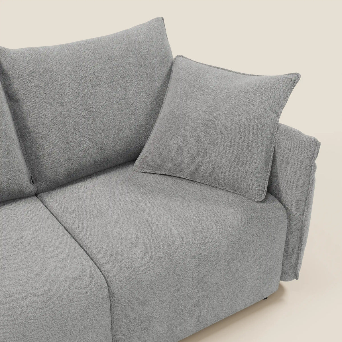 Flexar divano con 3 sedute allungabili schienale in piuma d'oca in bouclé impermeabile T07 - divitt.sbs