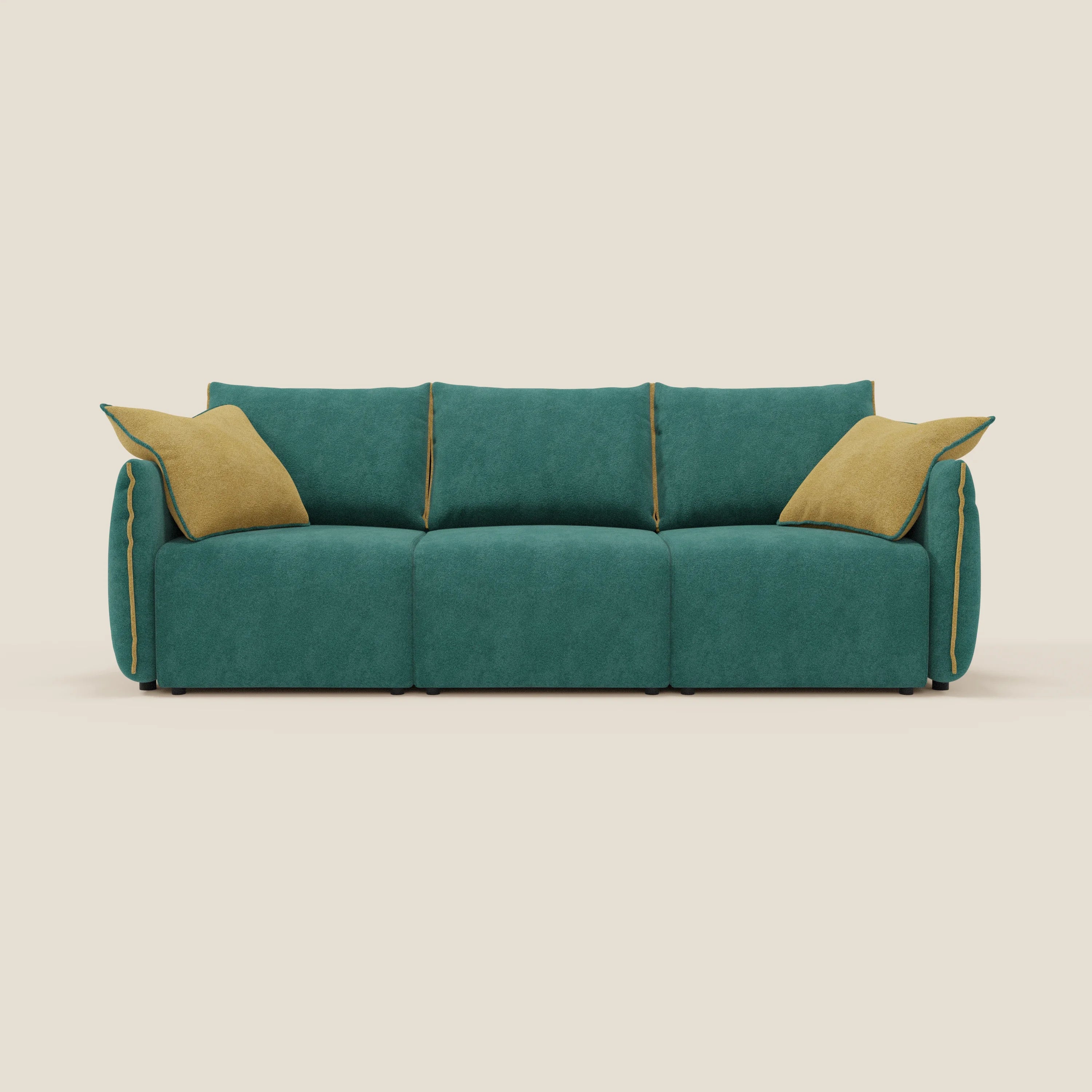 Flexar divano con 3 sedute allungabili schienale in piuma d'oca in bouclé impermeabile T07 - divitt.sbs