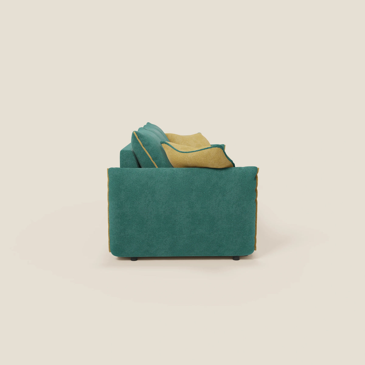 Flexar divano con 3 sedute allungabili schienale in piuma d'oca in bouclé impermeabile T07 - divitt.sbs