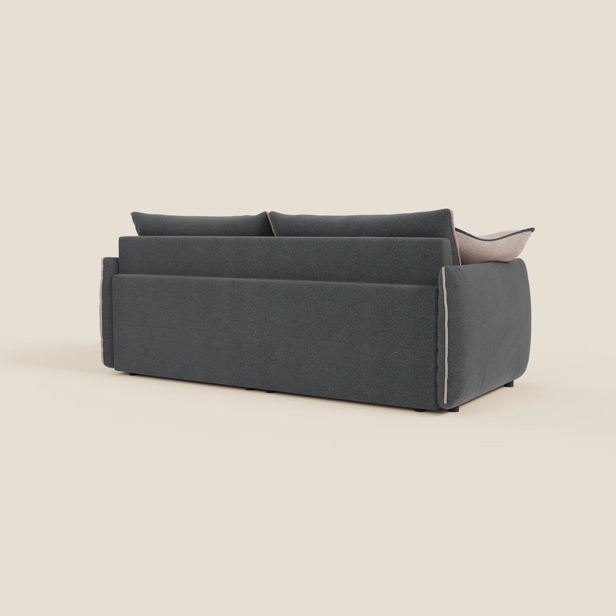 Flexar divano con sedute allungabili e schienale in piuma in morbido bouclé impermeabile T07 - divitt.sbs