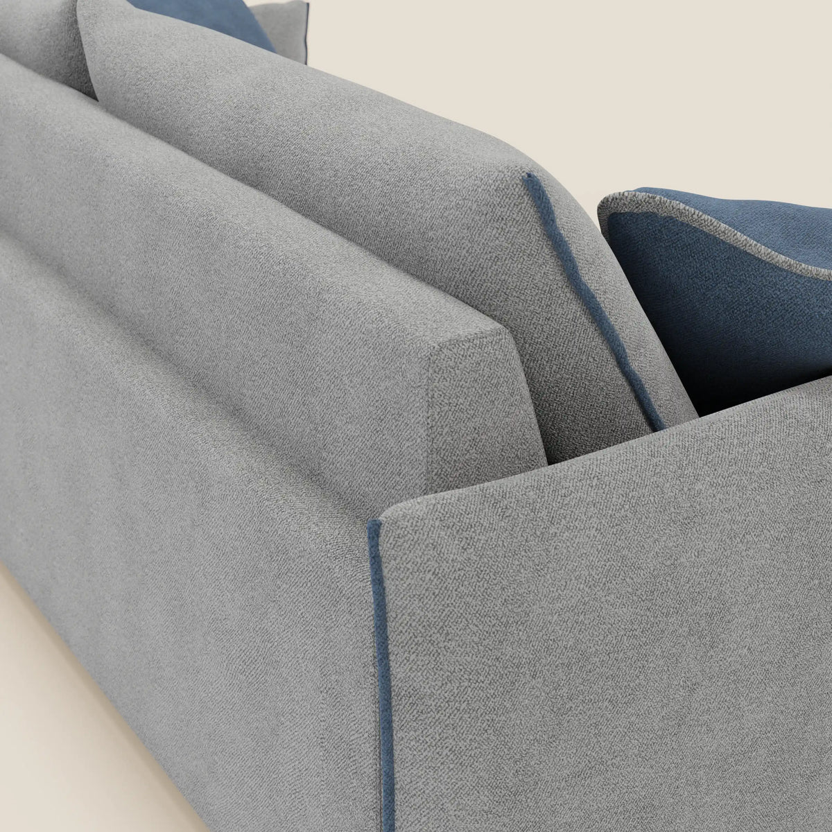Flexar divano con sedute allungabili e schienale in piuma in morbido bouclé impermeabile T07 - divitt.sbs