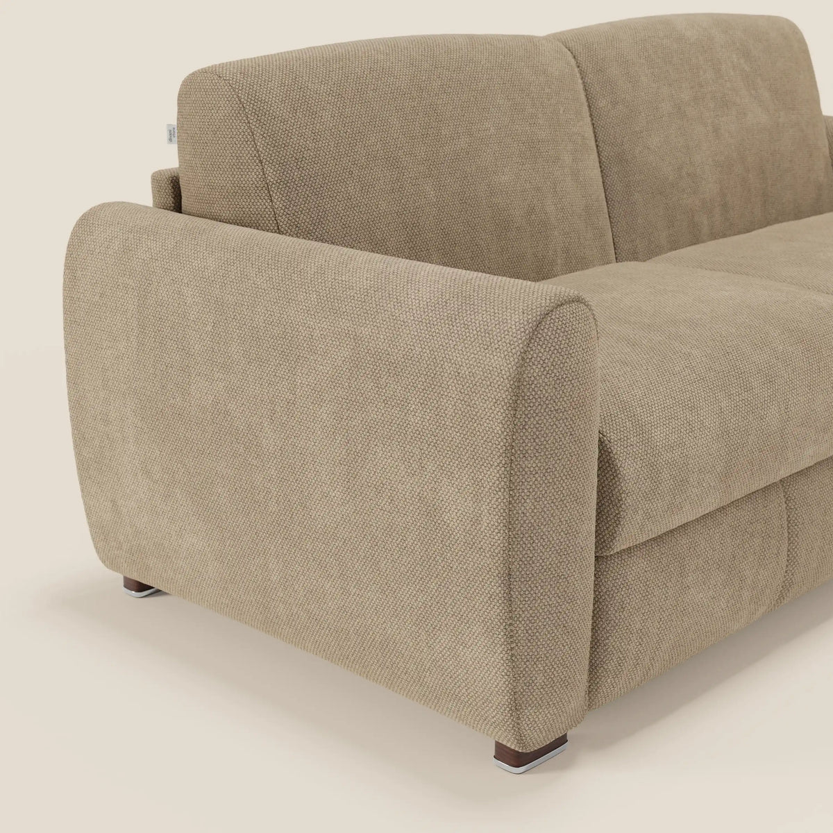 Kaleo Divano letto moderno con materasso H17 cm - in raffinato tessuto impermeabile T26 - divitt.sbs