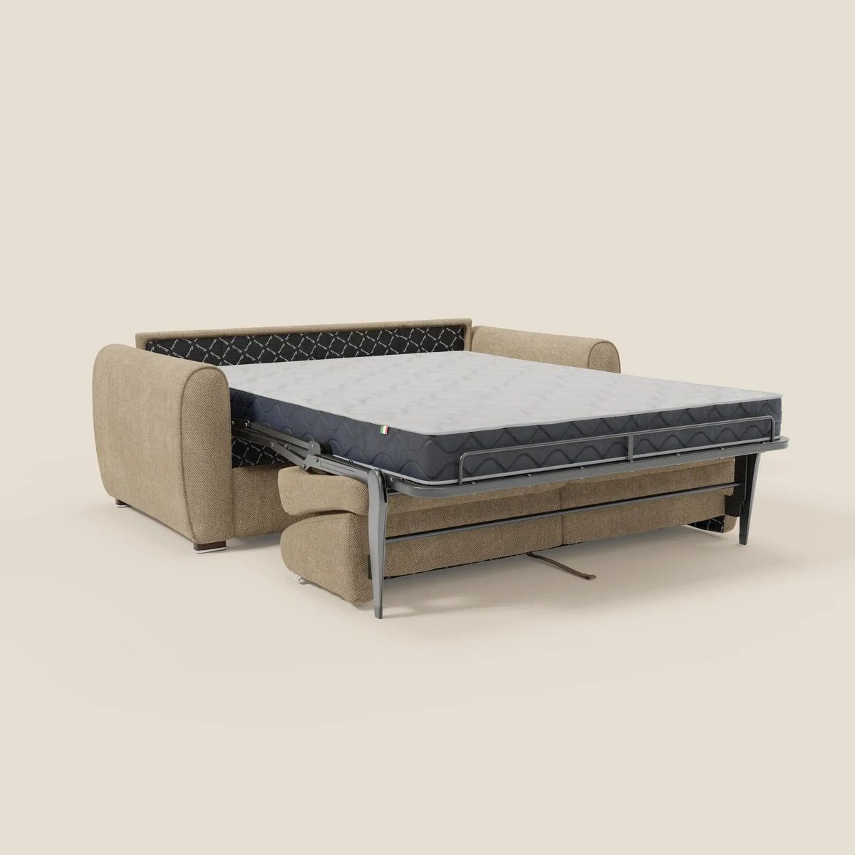 Kaleo Divano letto moderno con materasso H17 cm - in raffinato tessuto impermeabile T26 - divitt.sbs
