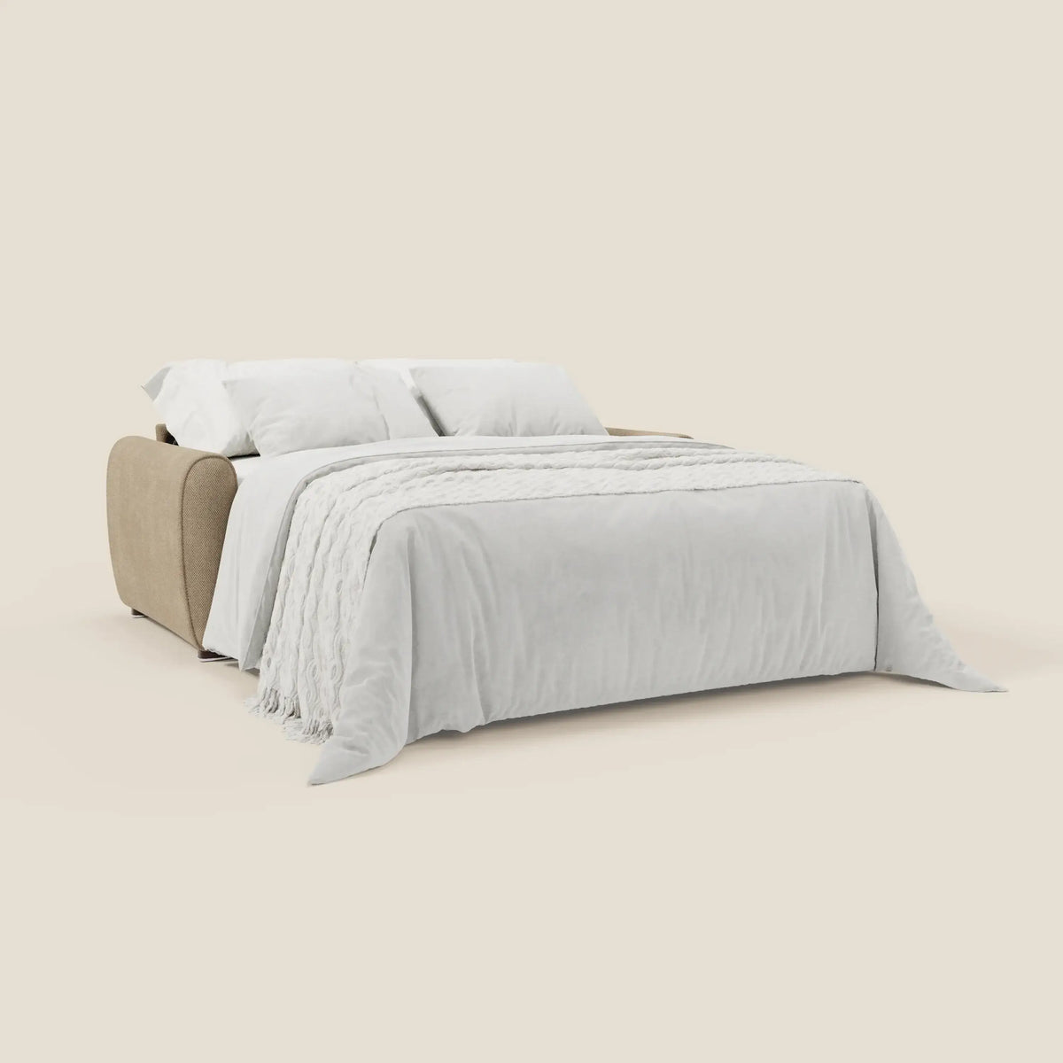 Kaleo Divano letto moderno con materasso H17 cm - in raffinato tessuto impermeabile T26 - divitt.sbs