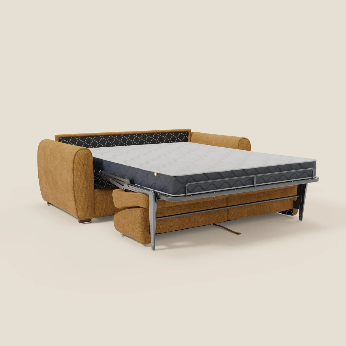 Kaleo Divano letto moderno con materasso H17 cm - in raffinato tessuto impermeabile T26 - divitt.sbs