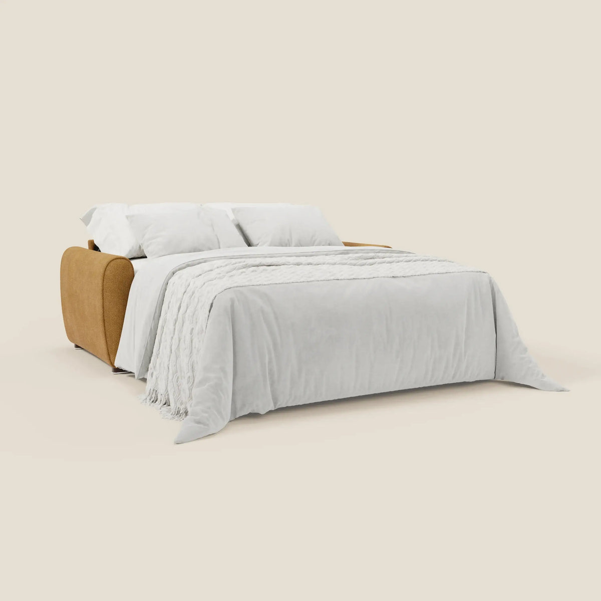 Kaleo Divano letto moderno con materasso H17 cm - in raffinato tessuto impermeabile T26 - divitt.sbs