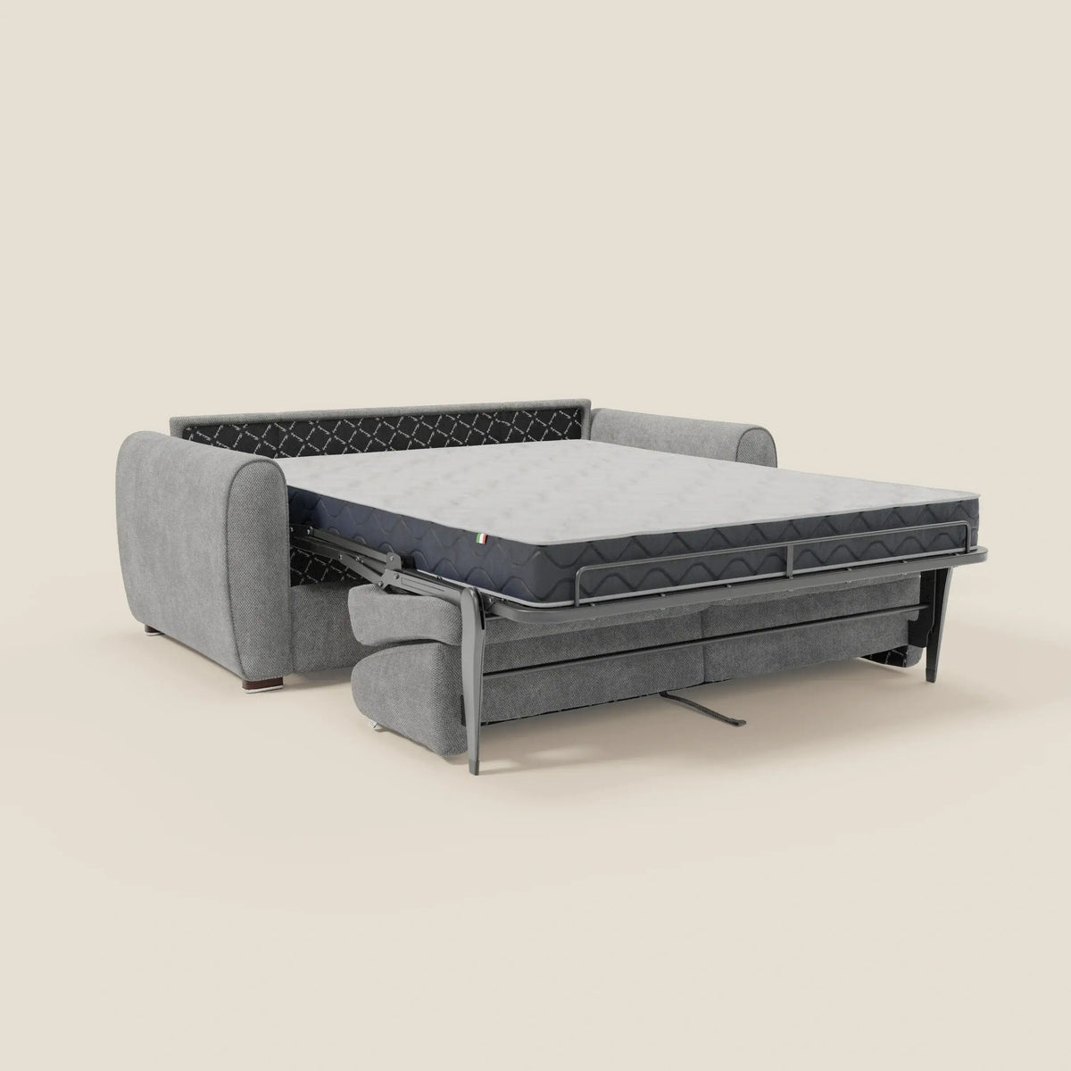Kaleo Divano letto moderno con materasso H17 cm - in raffinato tessuto impermeabile T26 - divitt.sbs