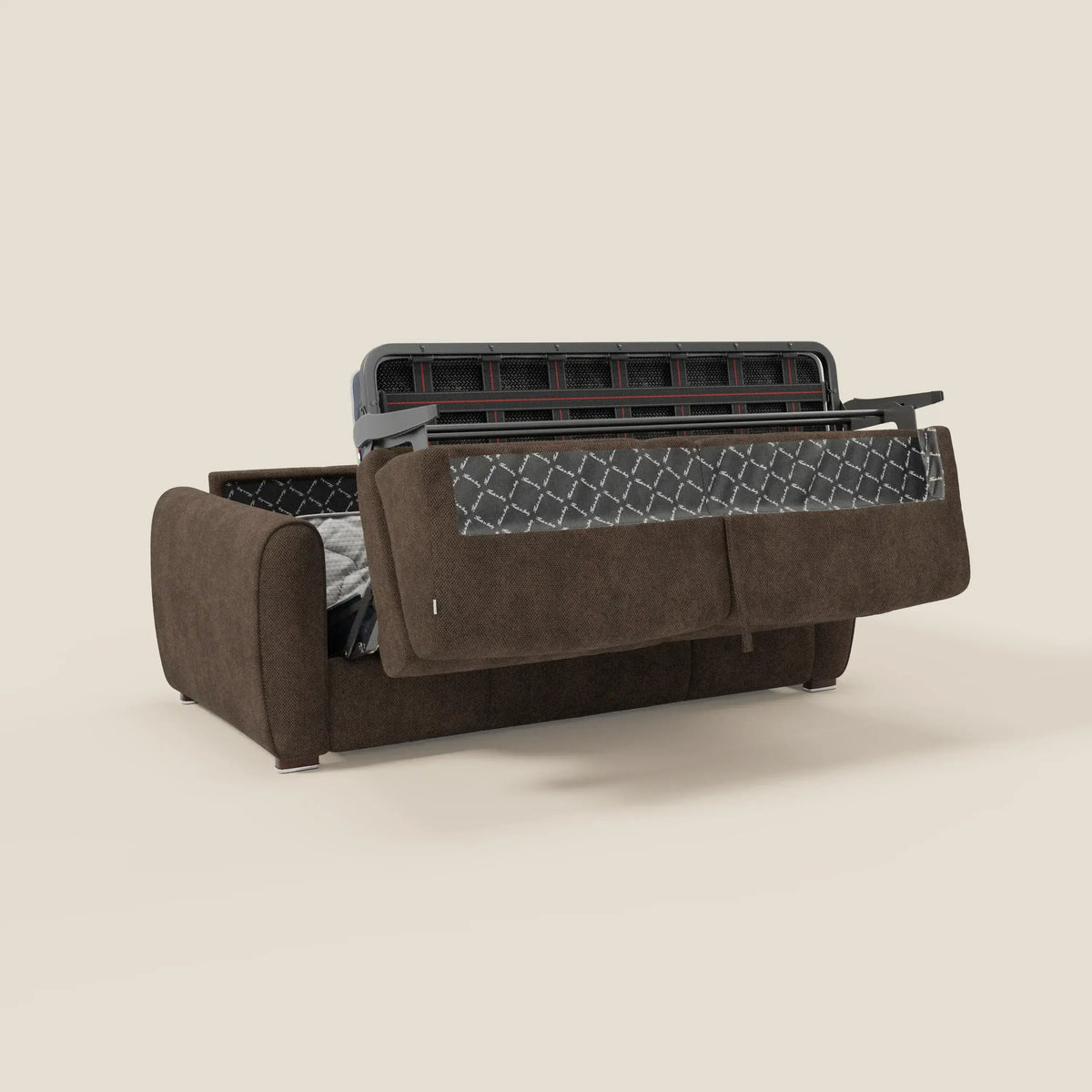 Kaleo Divano letto moderno con materasso H17 cm - in raffinato tessuto impermeabile T26 - divitt.sbs