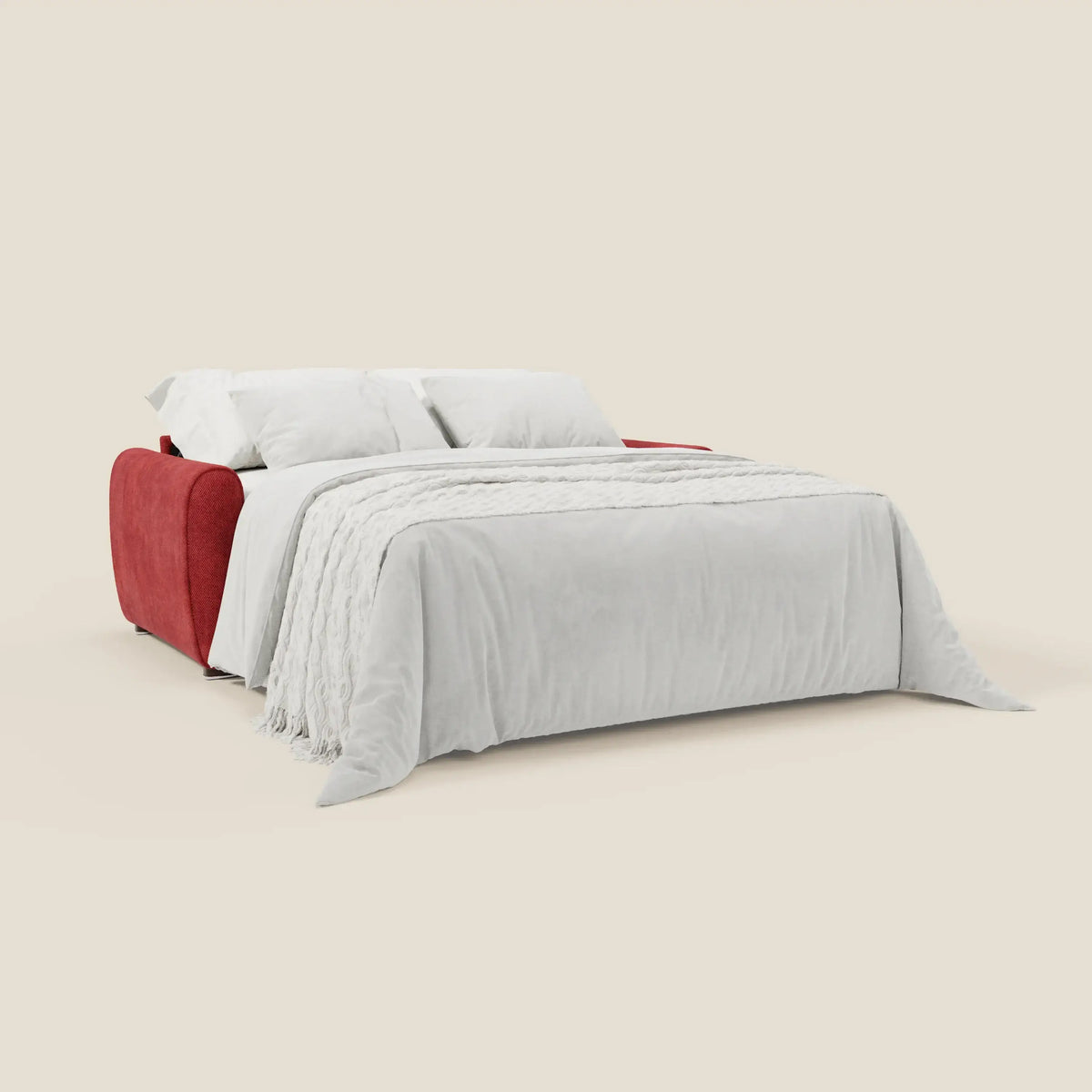 Kaleo Divano letto moderno con materasso H17 cm - in raffinato tessuto impermeabile T26 - divitt.sbs