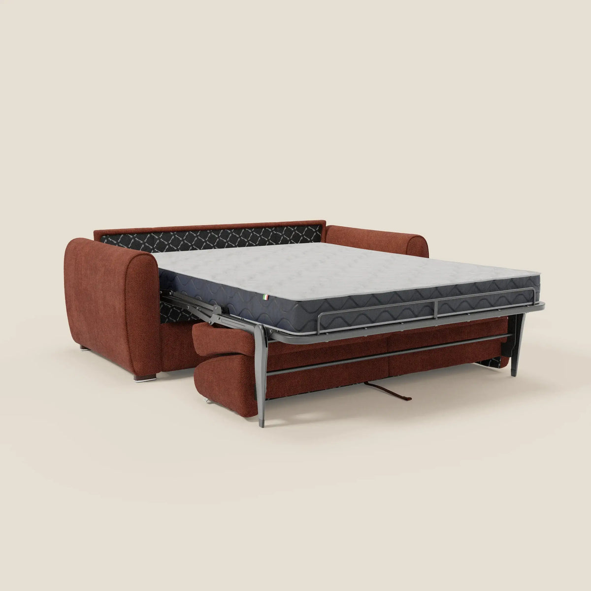 Kaleo Divano letto moderno con materasso H17 cm - in raffinato tessuto impermeabile T26 - divitt.sbs