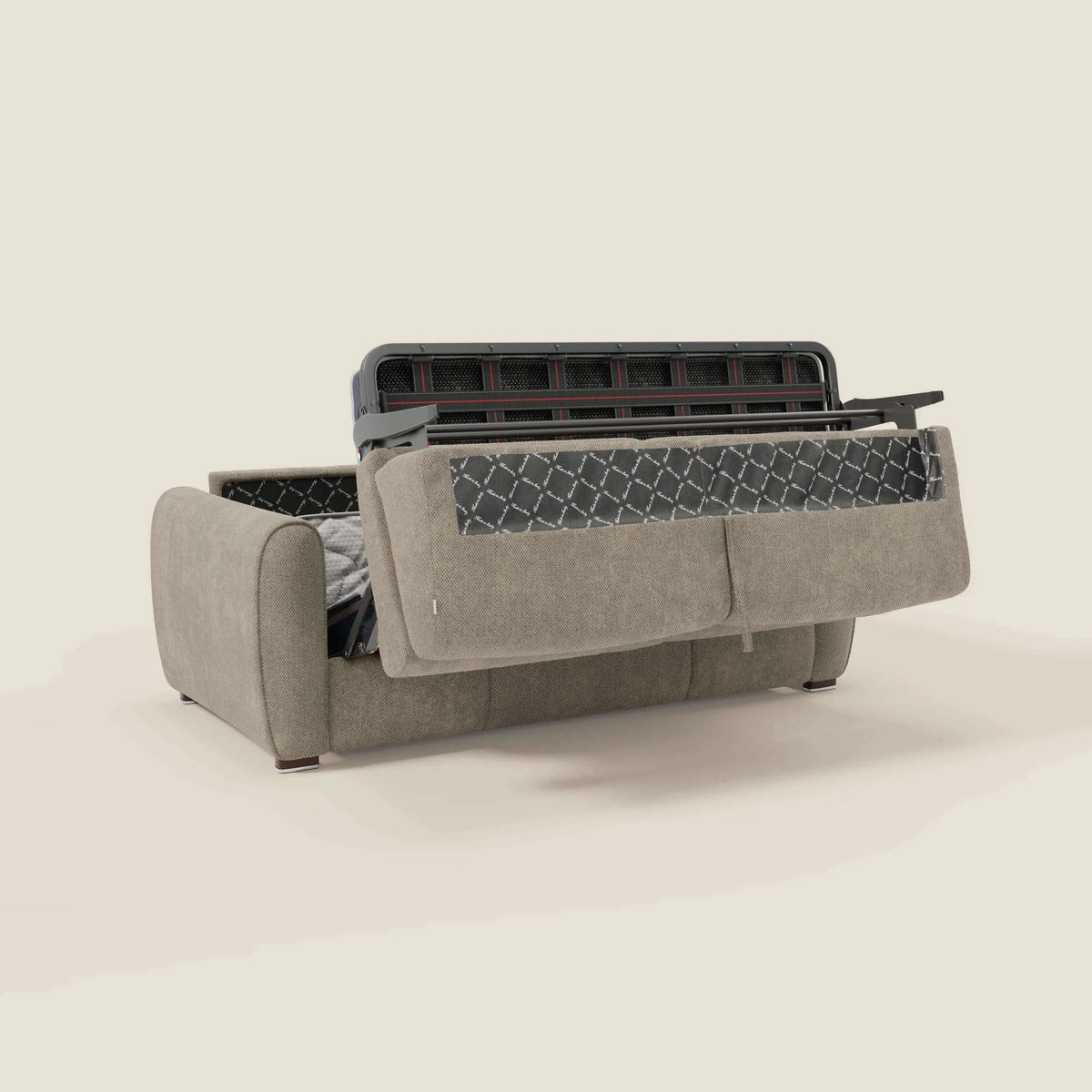 Kaleo Divano letto moderno con materasso H17 cm - in raffinato tessuto impermeabile T26 - divitt.sbs
