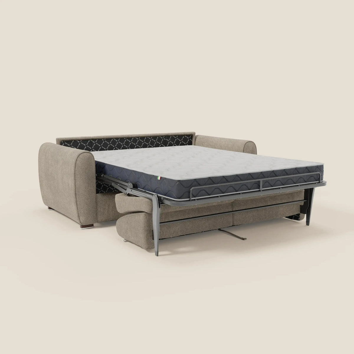 Kaleo Divano letto moderno con materasso H17 cm - in raffinato tessuto impermeabile T26 - divitt.sbs