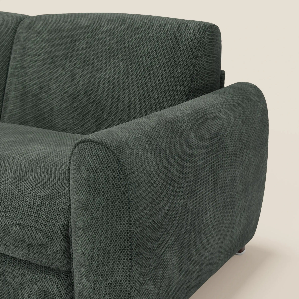 Kaleo Divano letto moderno con materasso H17 cm - in raffinato tessuto impermeabile T26 - divitt.sbs