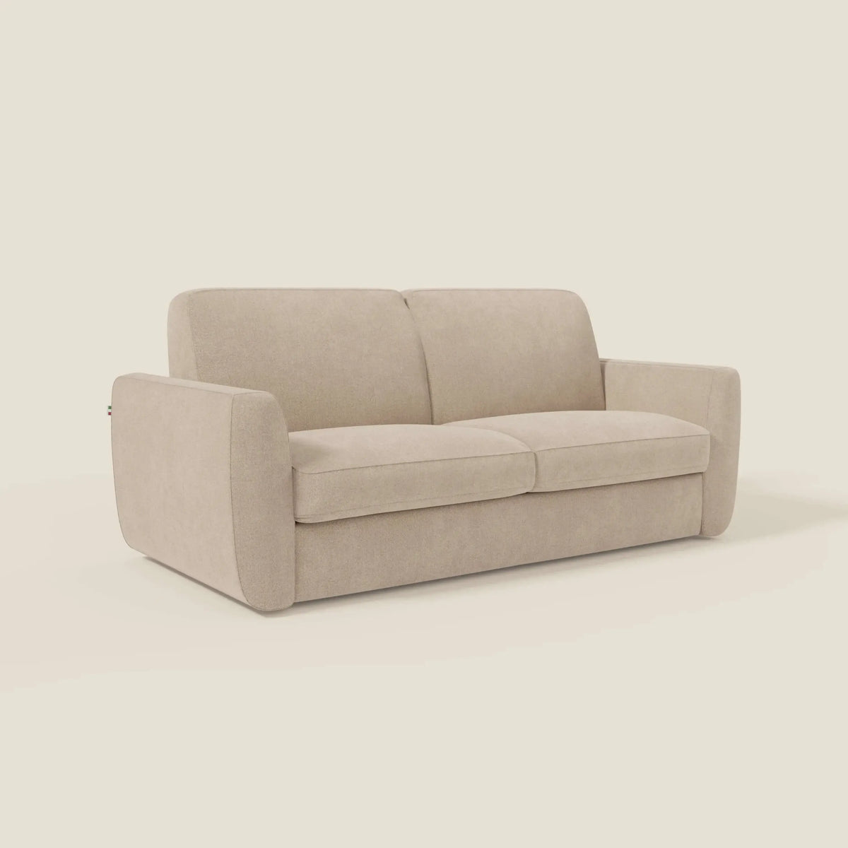 Leonida divano letto sfoderabile e materasso H18 cm - vano portaguanciali in tessuto Smacchiabile T23 - divitt.sbs