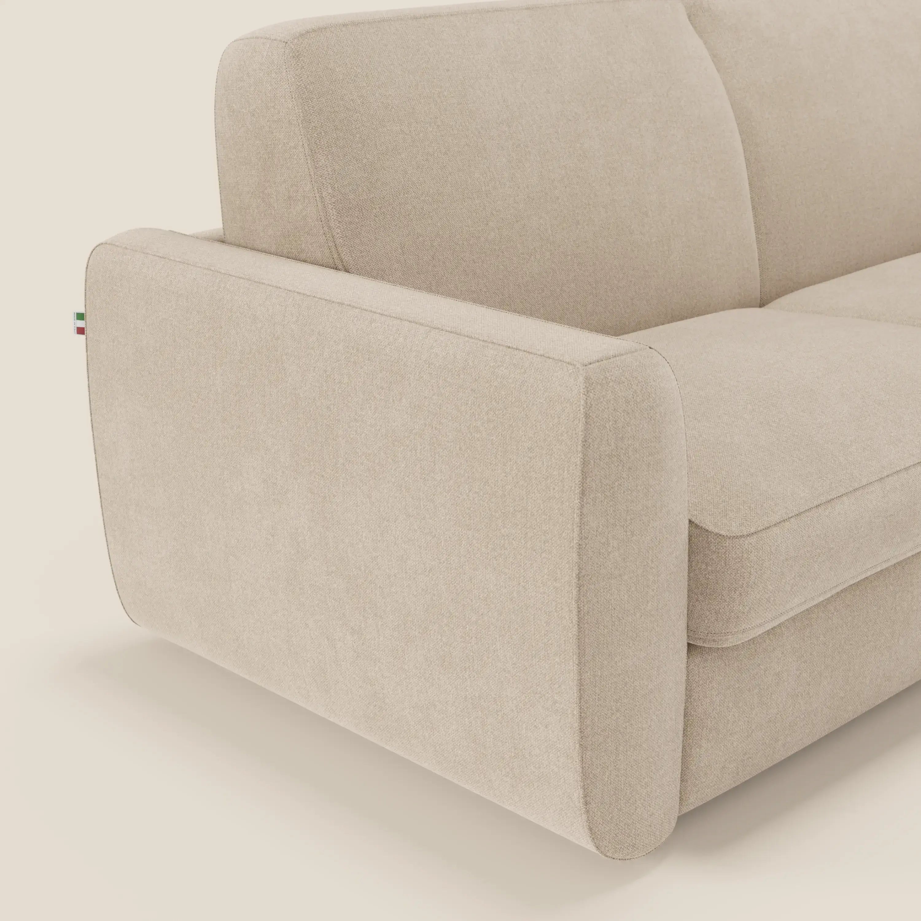 Leonida divano letto sfoderabile e materasso H18 cm - vano portaguanciali in tessuto Smacchiabile T23 - divitt.sbs
