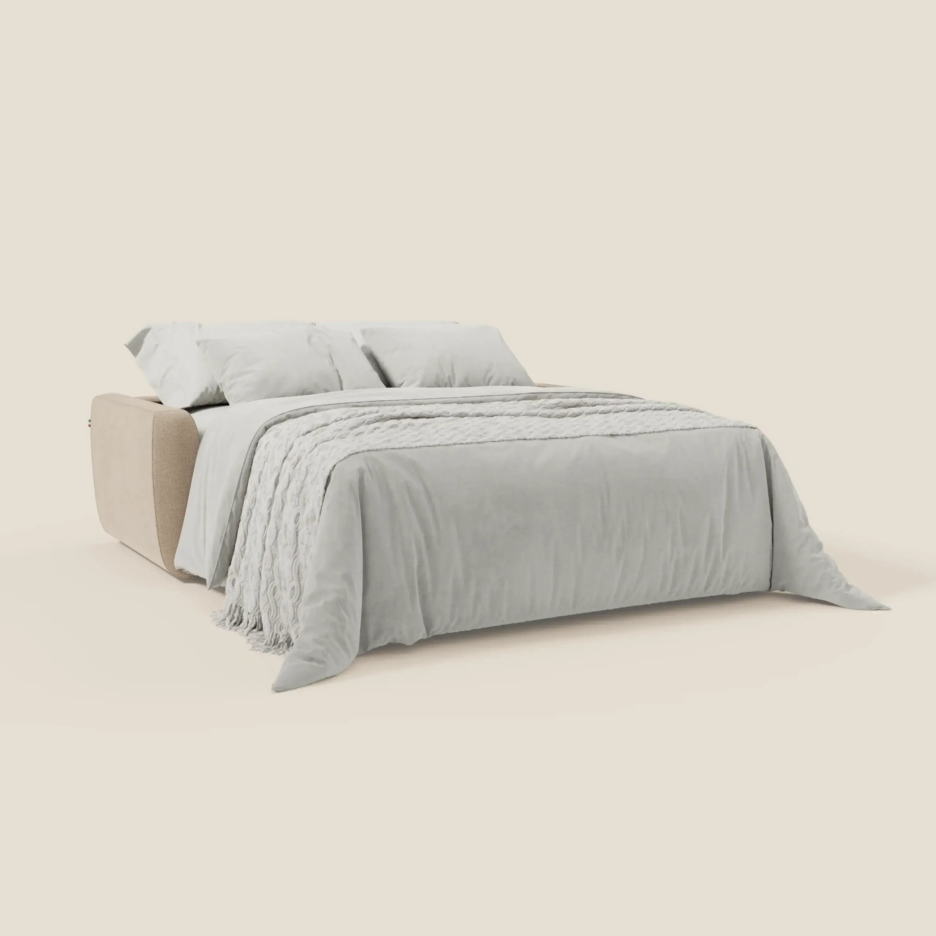 Leonida divano letto sfoderabile e materasso H18 cm - vano portaguanciali in tessuto Smacchiabile T23 - divitt.sbs