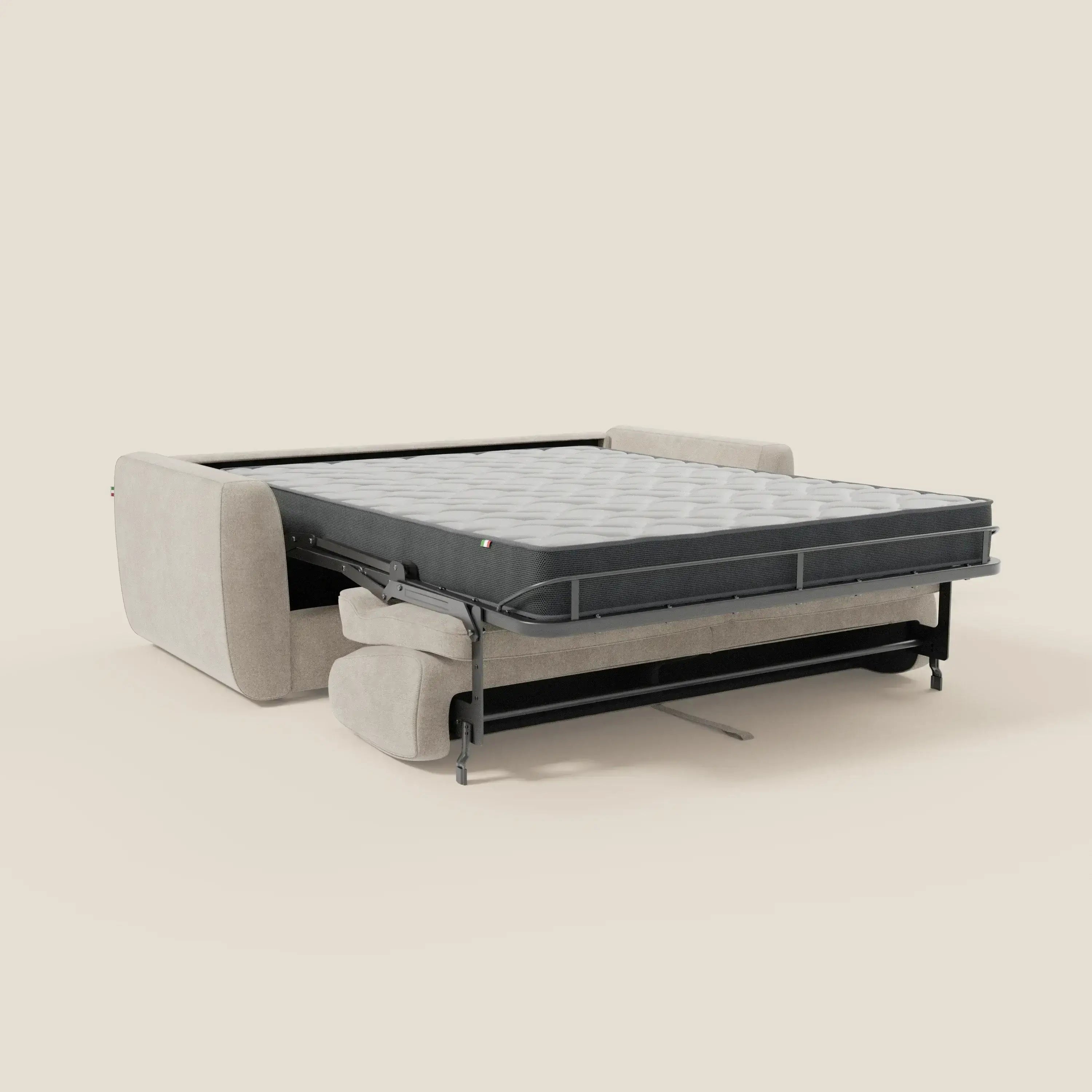 Leonida divano letto sfoderabile e materasso H18 cm - vano portaguanciali in tessuto Smacchiabile T23 - divitt.sbs