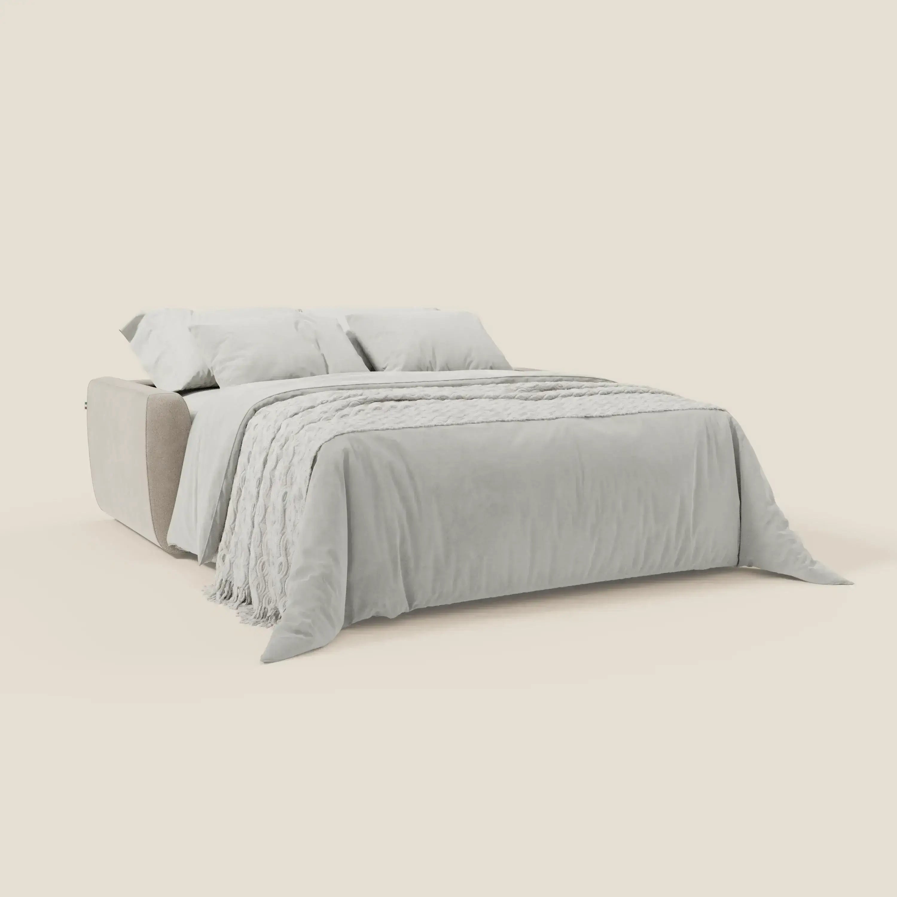 Leonida divano letto sfoderabile e materasso H18 cm - vano portaguanciali in tessuto Smacchiabile T23 - divitt.sbs