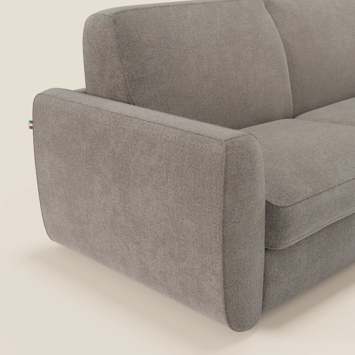 Leonida divano letto sfoderabile e materasso H18 cm - vano portaguanciali in tessuto Smacchiabile T23 - divitt.sbs