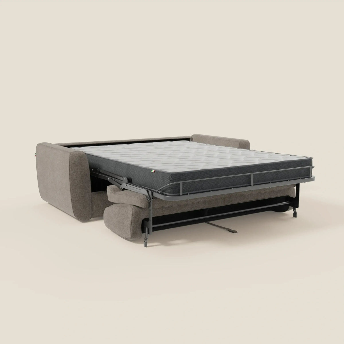 Leonida divano letto sfoderabile e materasso H18 cm - vano portaguanciali in tessuto Smacchiabile T23 - divitt.sbs