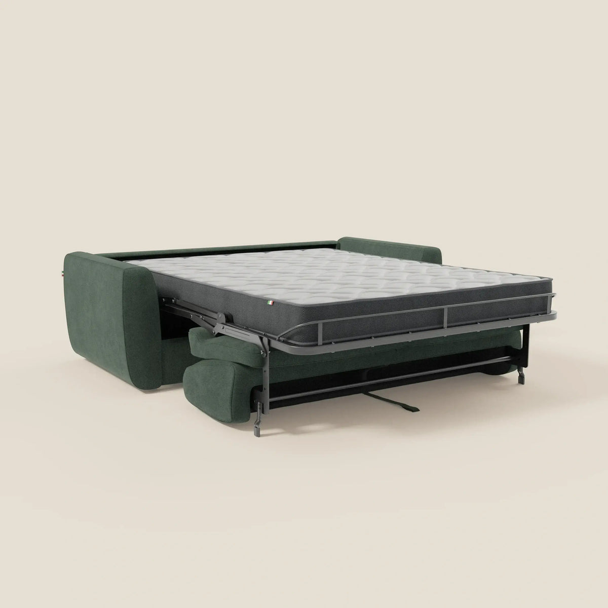 Leonida divano letto sfoderabile e materasso H18 cm - vano portaguanciali in tessuto Smacchiabile T23 - divitt.sbs