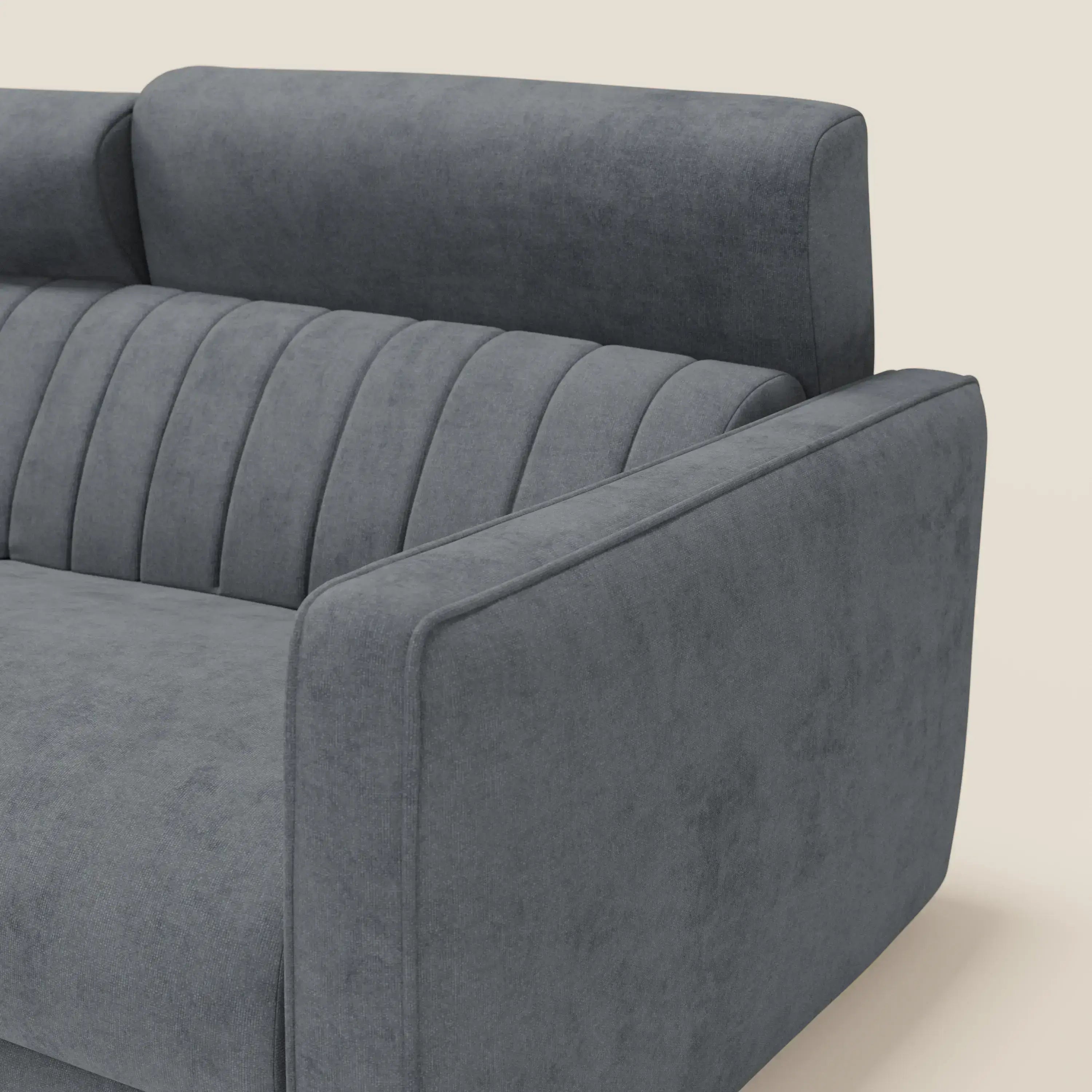 Nivon Divano letto moderno materasso H16 cm con poggiatesta in tessuto impermeabile T25 - divitt.sbs