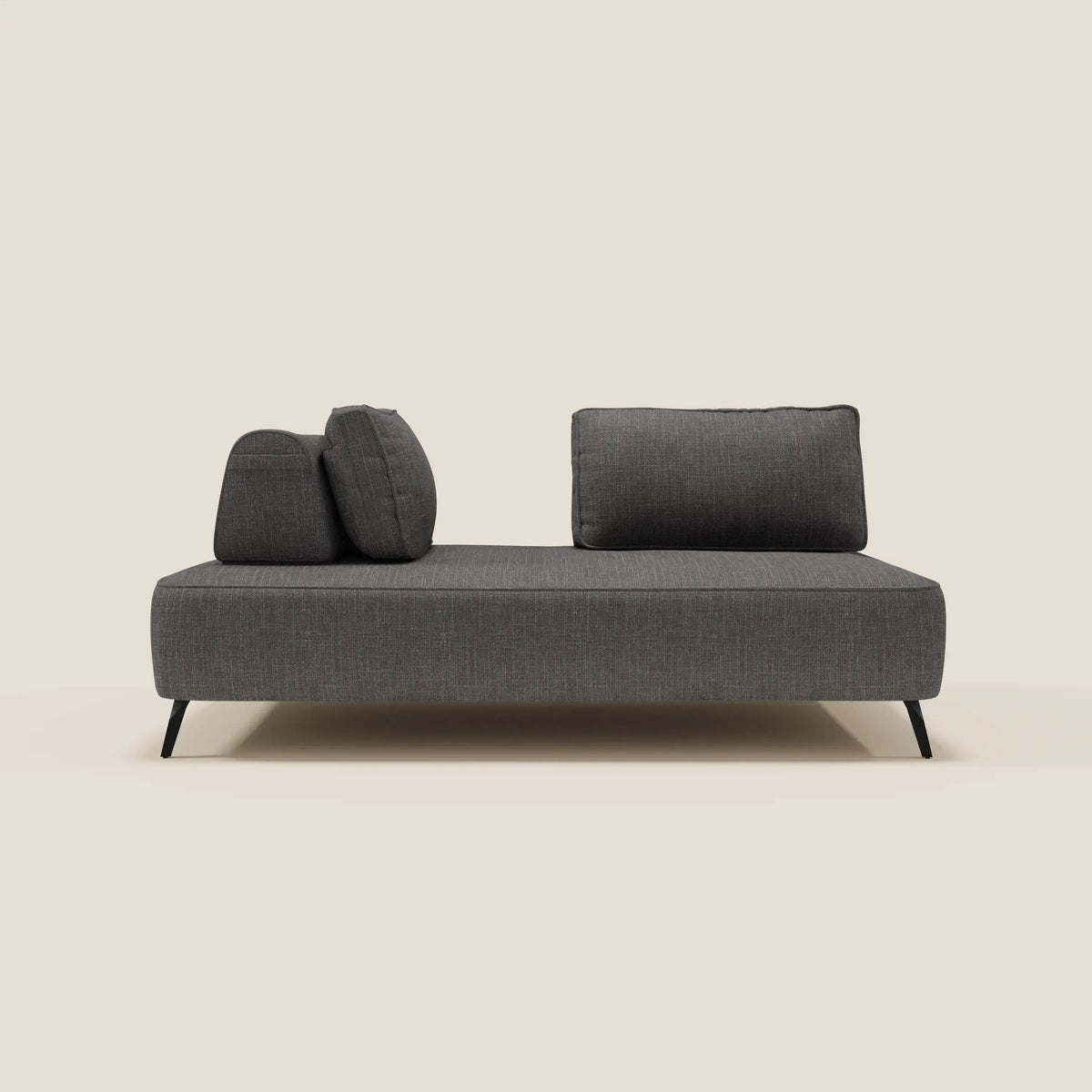 Volta divano modulare con schienali mobili in raffinato tessuto ciniglia T06 - divitt.sbs