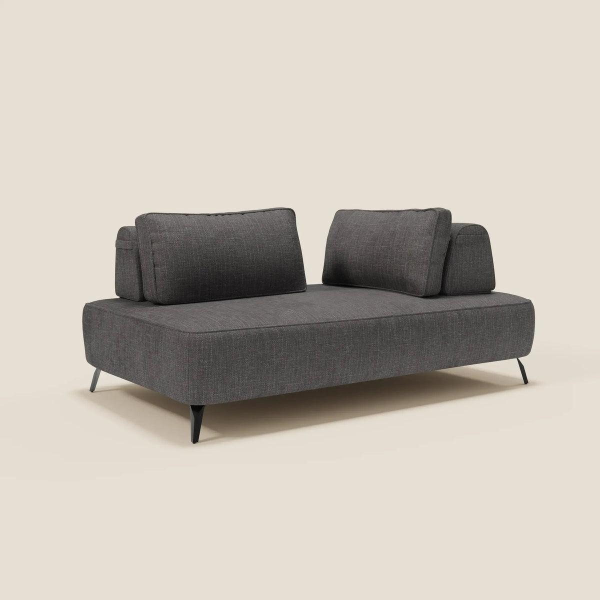 Volta divano modulare con schienali mobili in raffinato tessuto ciniglia T06 - divitt.sbs