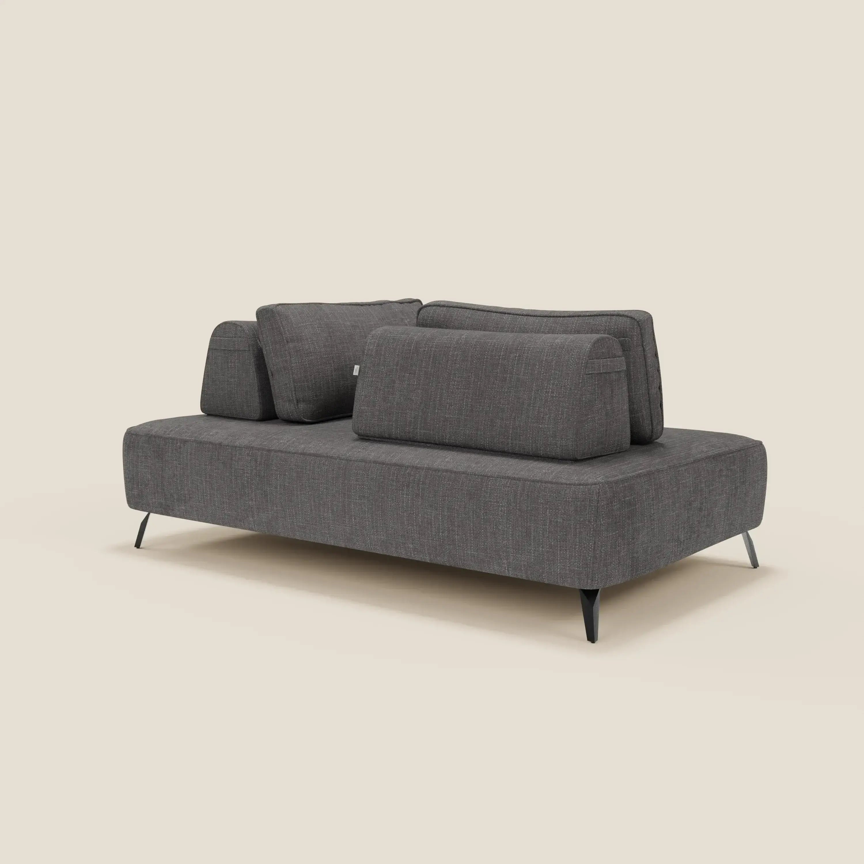 Volta divano modulare con schienali mobili in raffinato tessuto ciniglia T06 - divitt.sbs