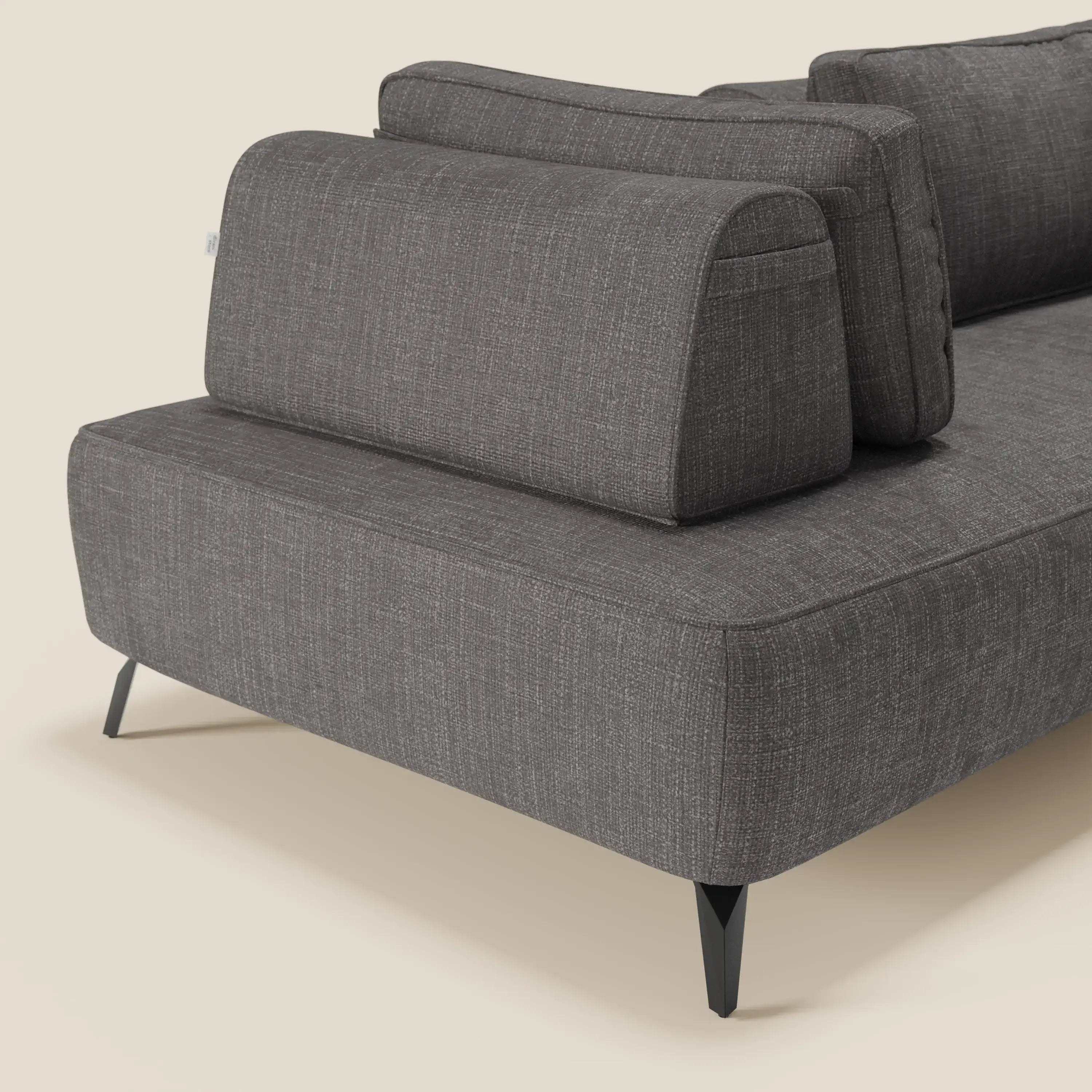 Volta divano modulare con schienali mobili in raffinato tessuto ciniglia T06 - divitt.sbs