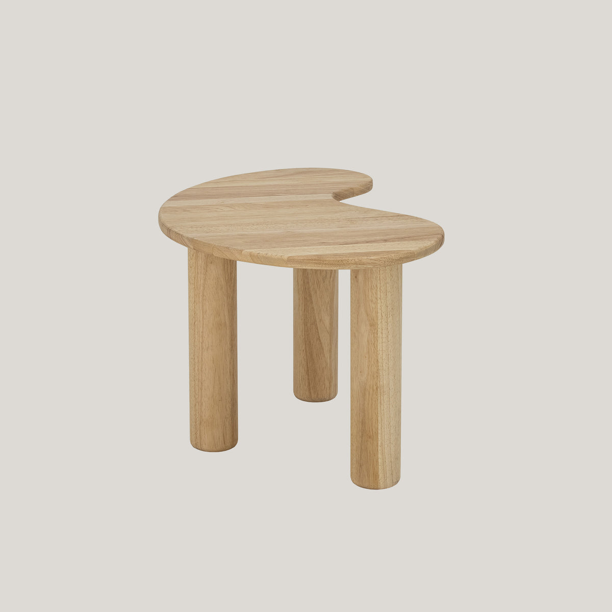 Luppa tavolino in legno naturale di caucciù dalla forma organica - divitt.sbs