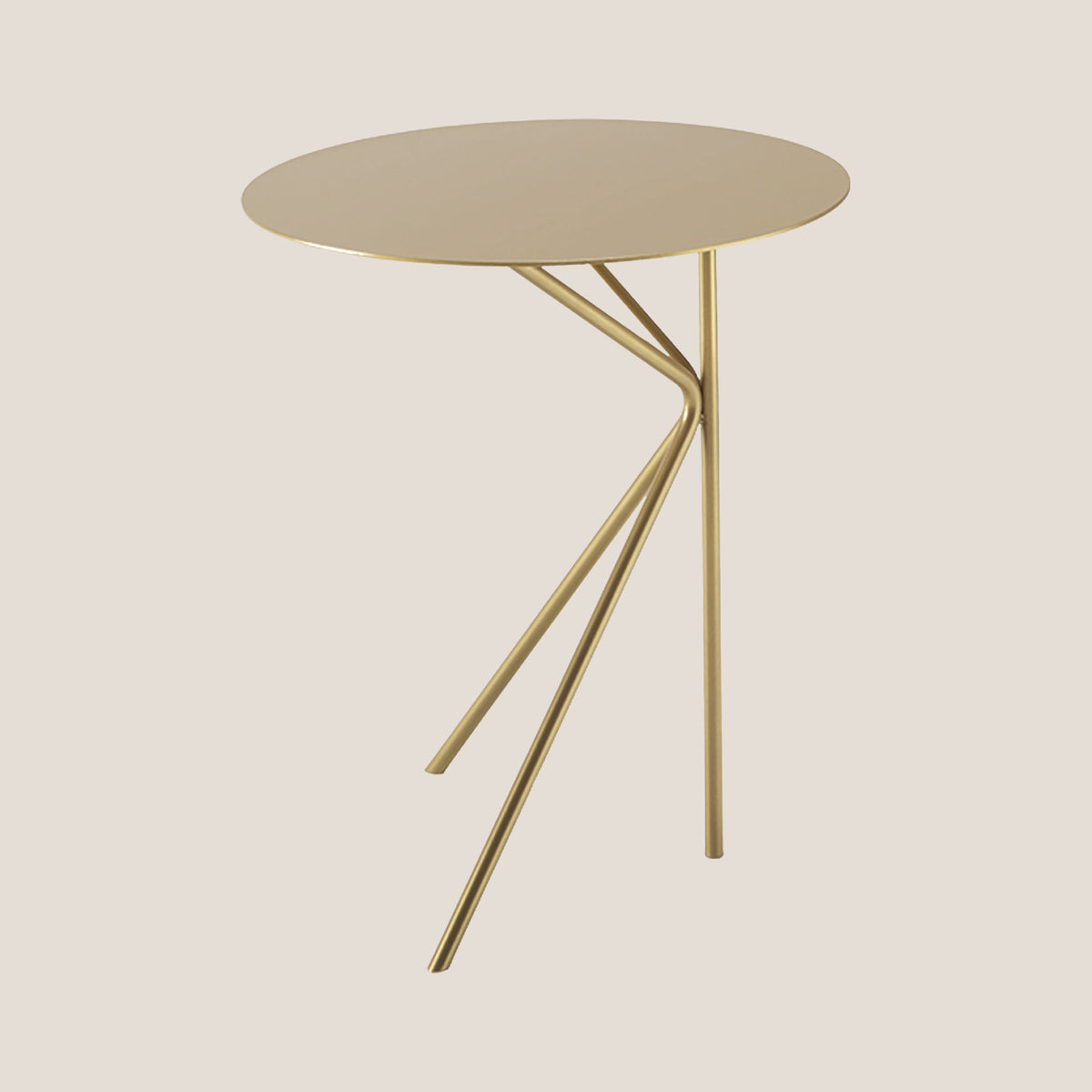 Twin tavolino ALTO rotondo minimale in diverse colorazioni oro - divitt.sbs