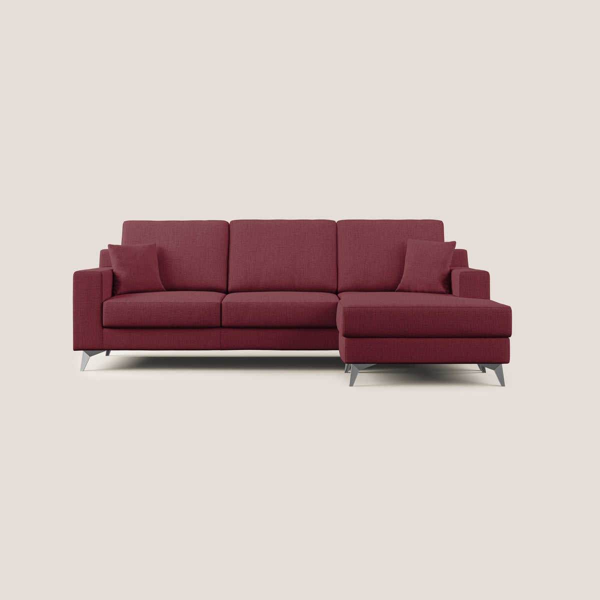 Michael Divano angolare REVERSIBILE in tessuto impermeabile T03 rosso - divitt.sbs