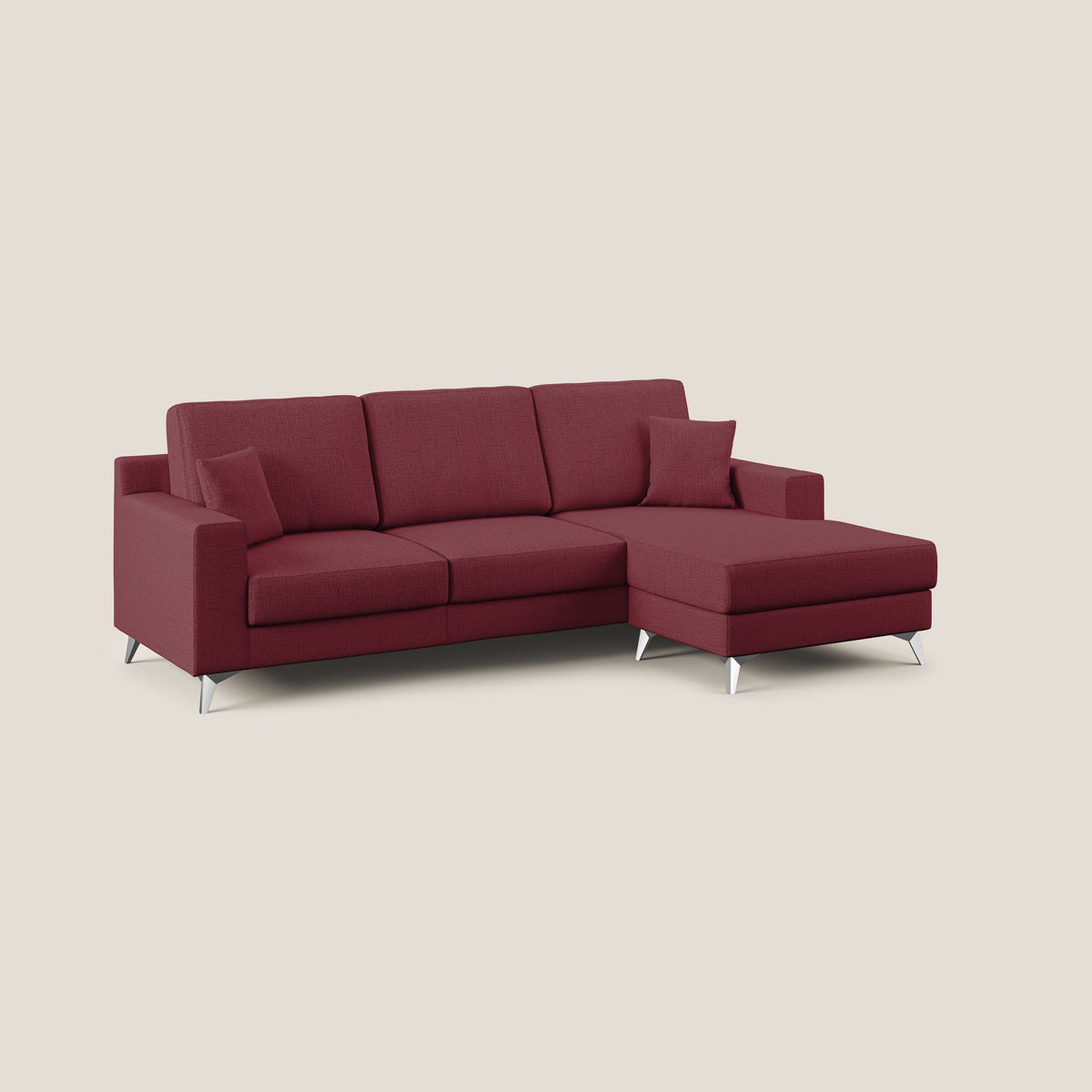 Michael Divano angolare REVERSIBILE in tessuto impermeabile T03 rosso - divitt.sbs