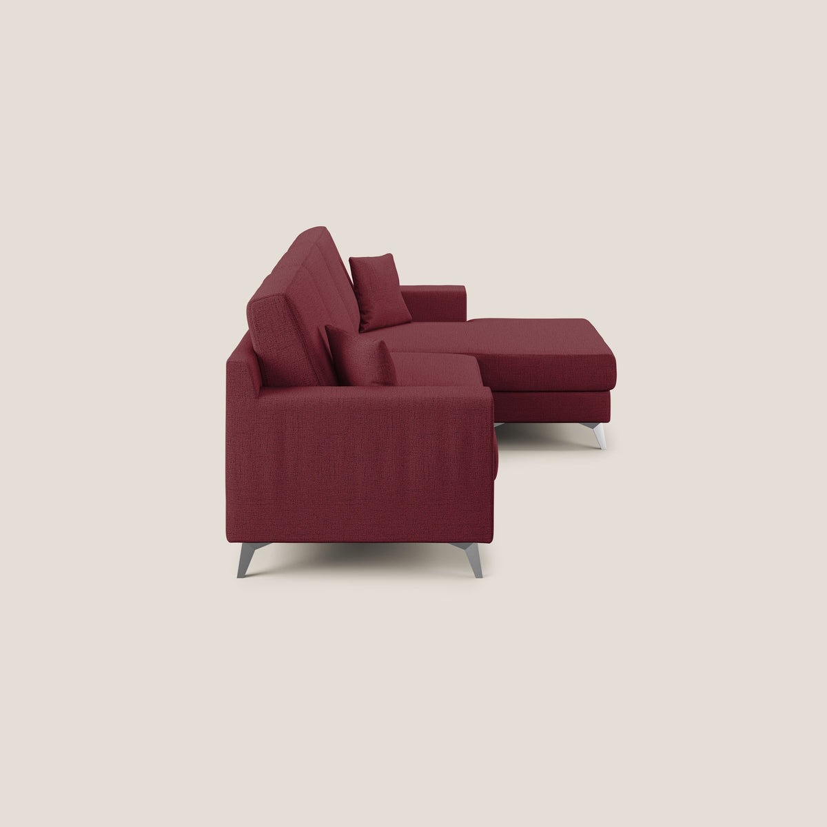 Michael Divano angolare REVERSIBILE in tessuto impermeabile T03 rosso - divitt.sbs