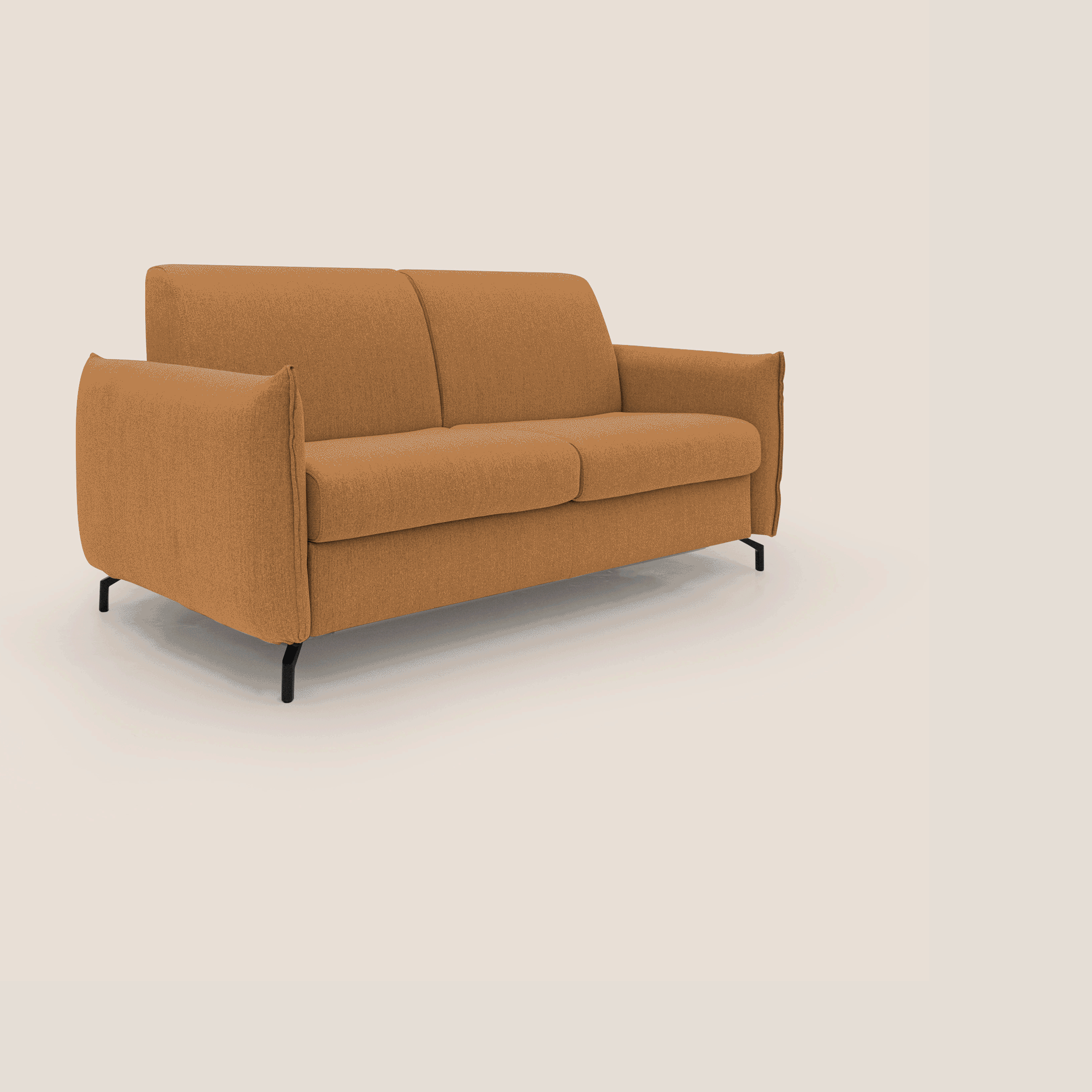 Scarlet divano letto in tessuto misto cotone impermeabile T19 arancio - divitt.sbs