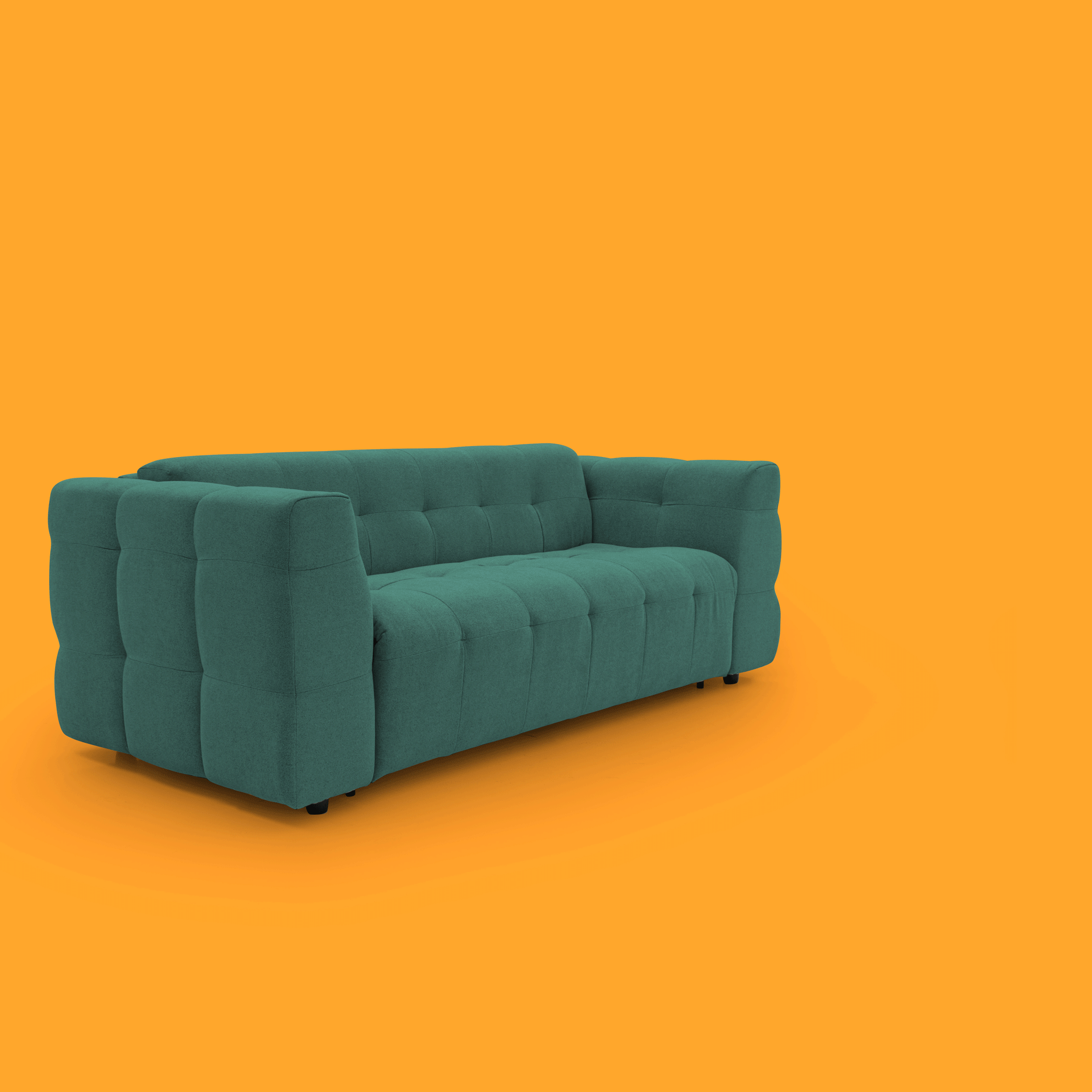 Tender Divano letto matrimoniale dal design innovativo in tessuto bouclet impermeabile T07 verde - divitt.sbs